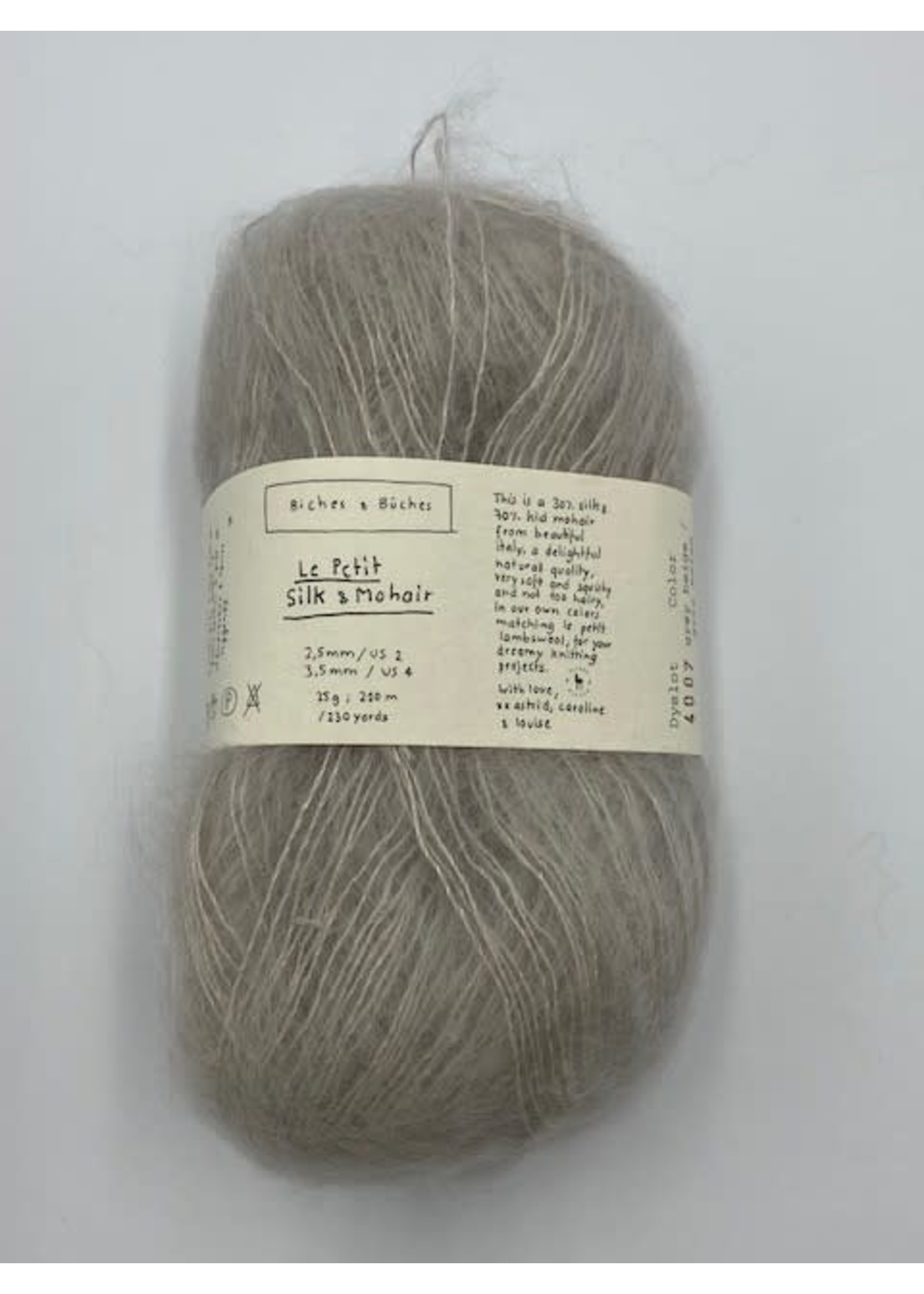 Biches et Bûches Le Petit Silk & Mohair Grey Beige