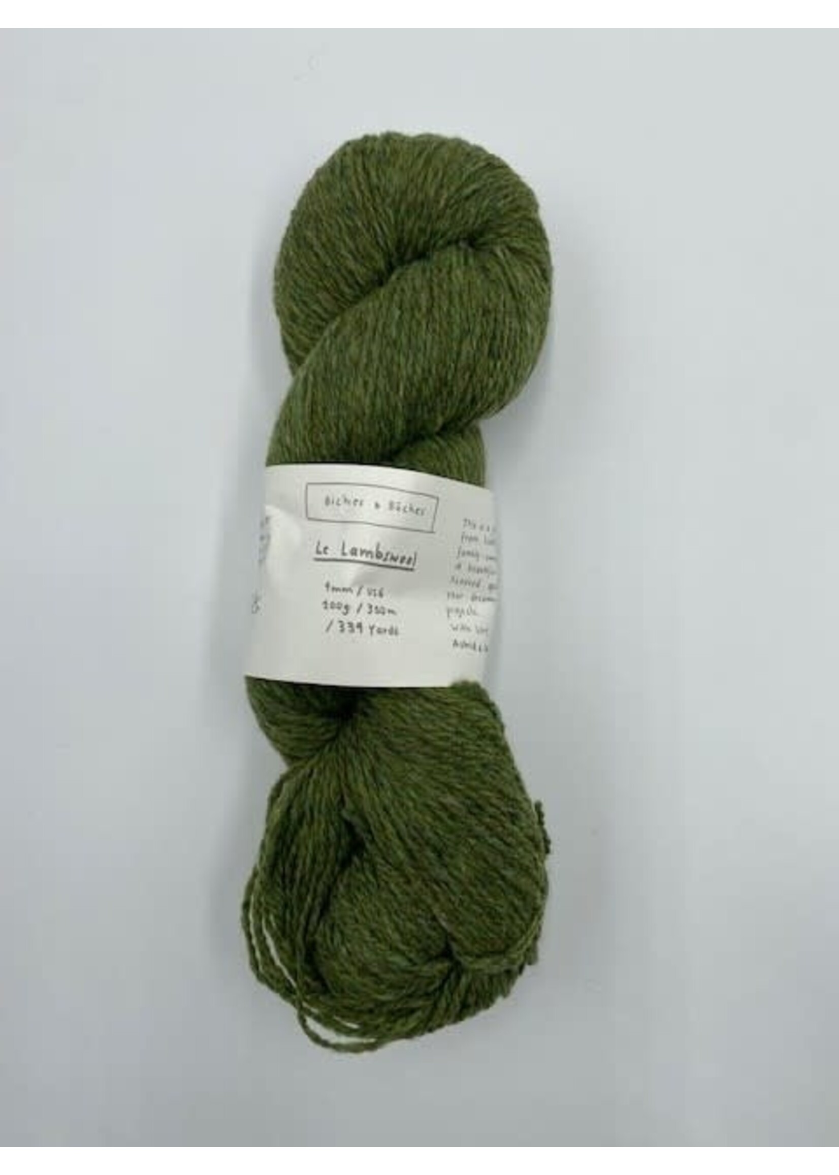 Biches et Bûches Le Lambswool 100 gr Medium Green Grey