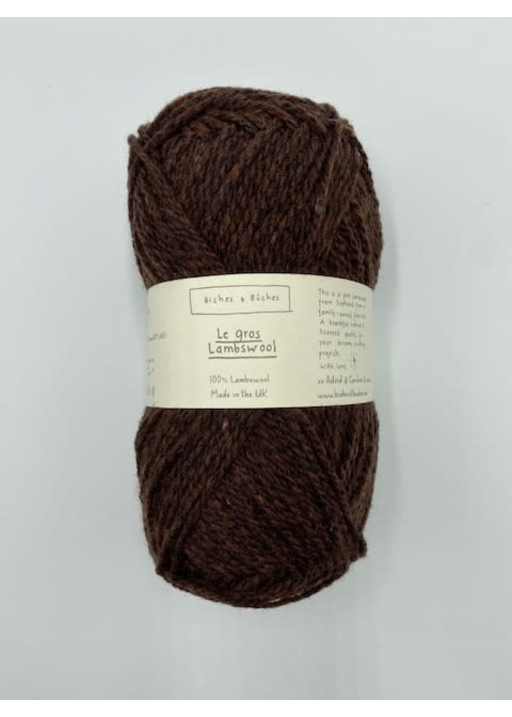 Biches et Bûches Le Gros Lambswool 100 gr Dark Brown