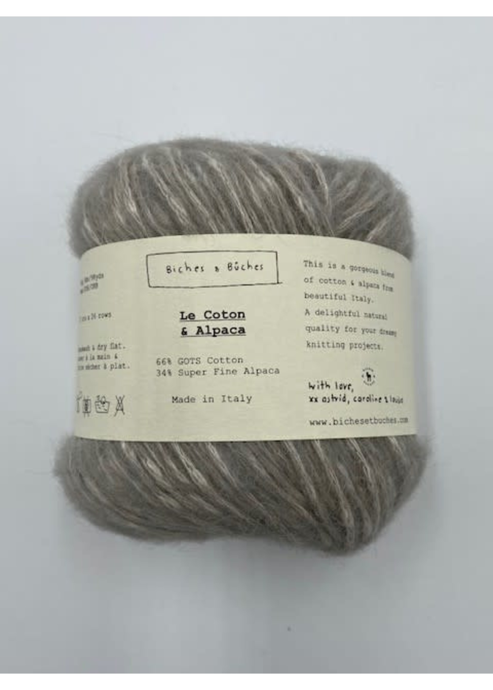 Biches et Bûches Le Coton et Alpaca 50 gr Soft Grey