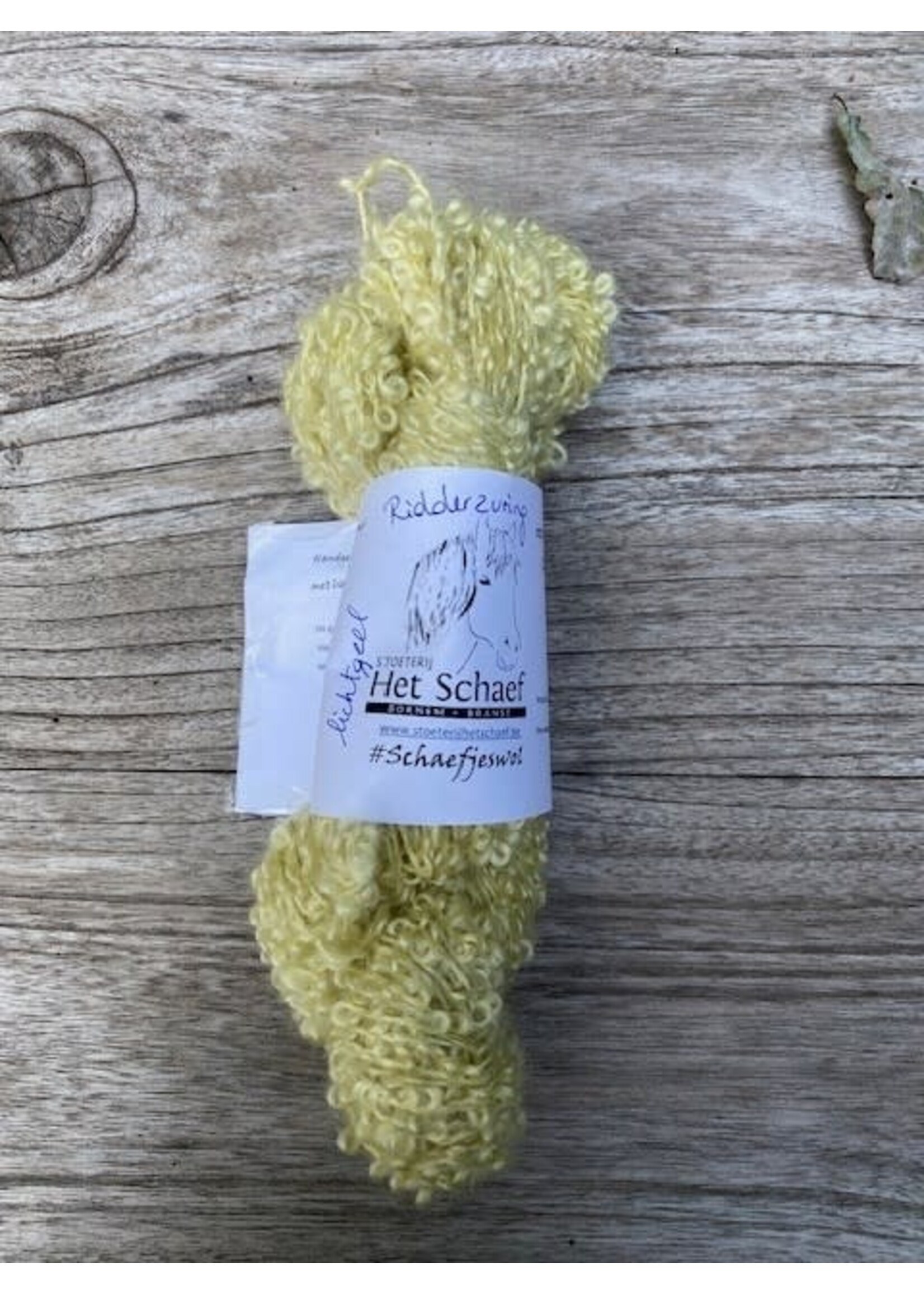 Schaefjeswol Chunky Mohair:  Ridderzuring lichtgeel 100gr