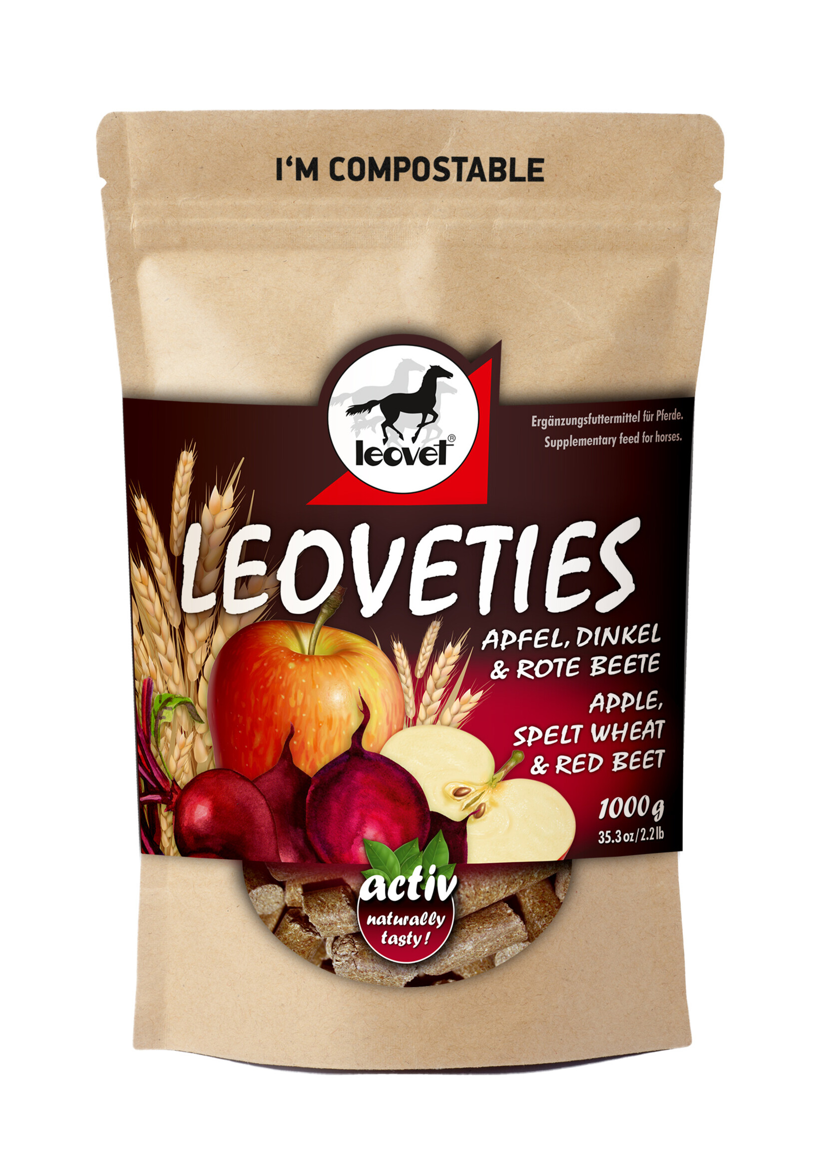 Leovet Leoveties Paard 1 kg appel,spelt,rode biet
