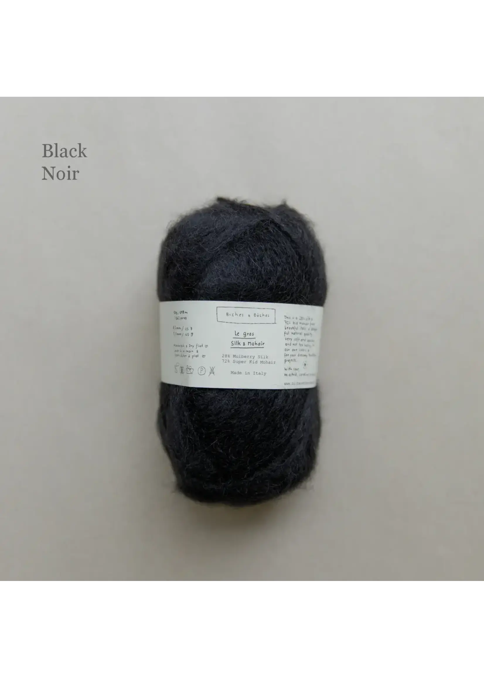 Biches et Bûches Le gros Silk & Mohair 50 gr  Black