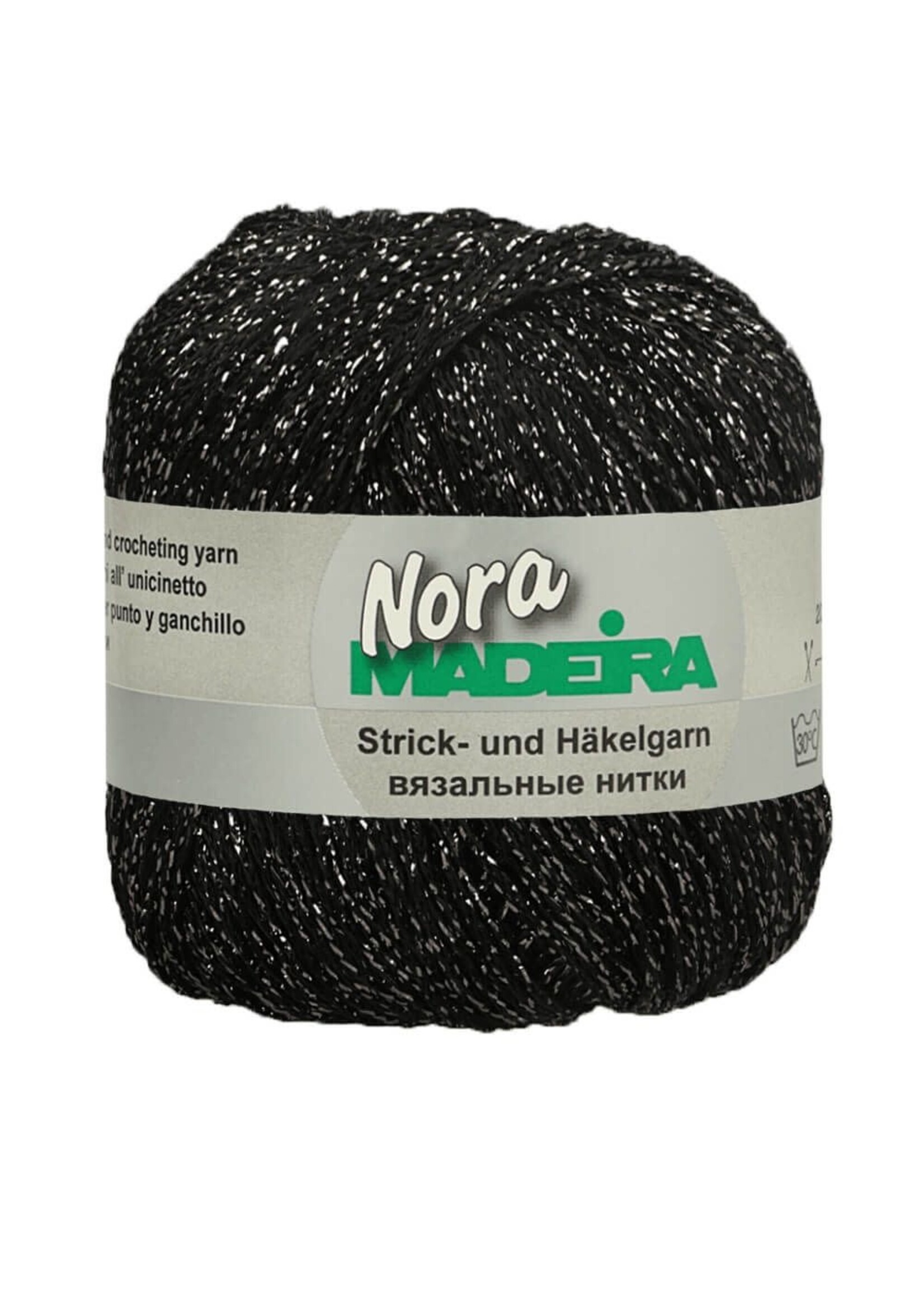 zonder merk Nora  nr.360 Zwart  Madeira Gemetalliseerd 25 gr