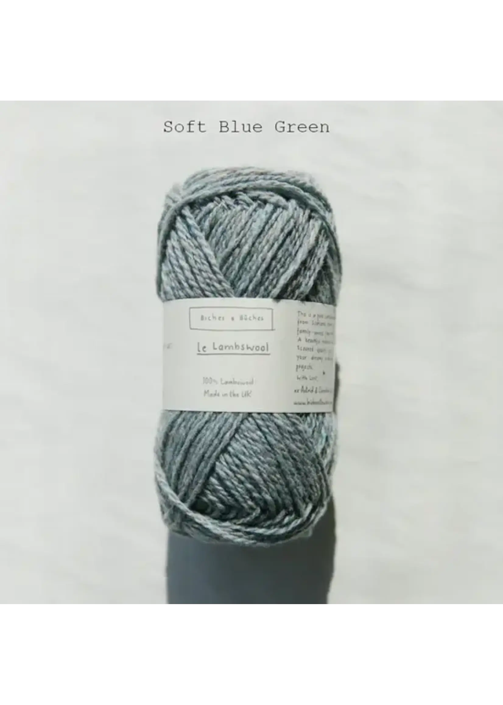 Biches et Bûches Le Lambswool 50 gr Soft Blue Green