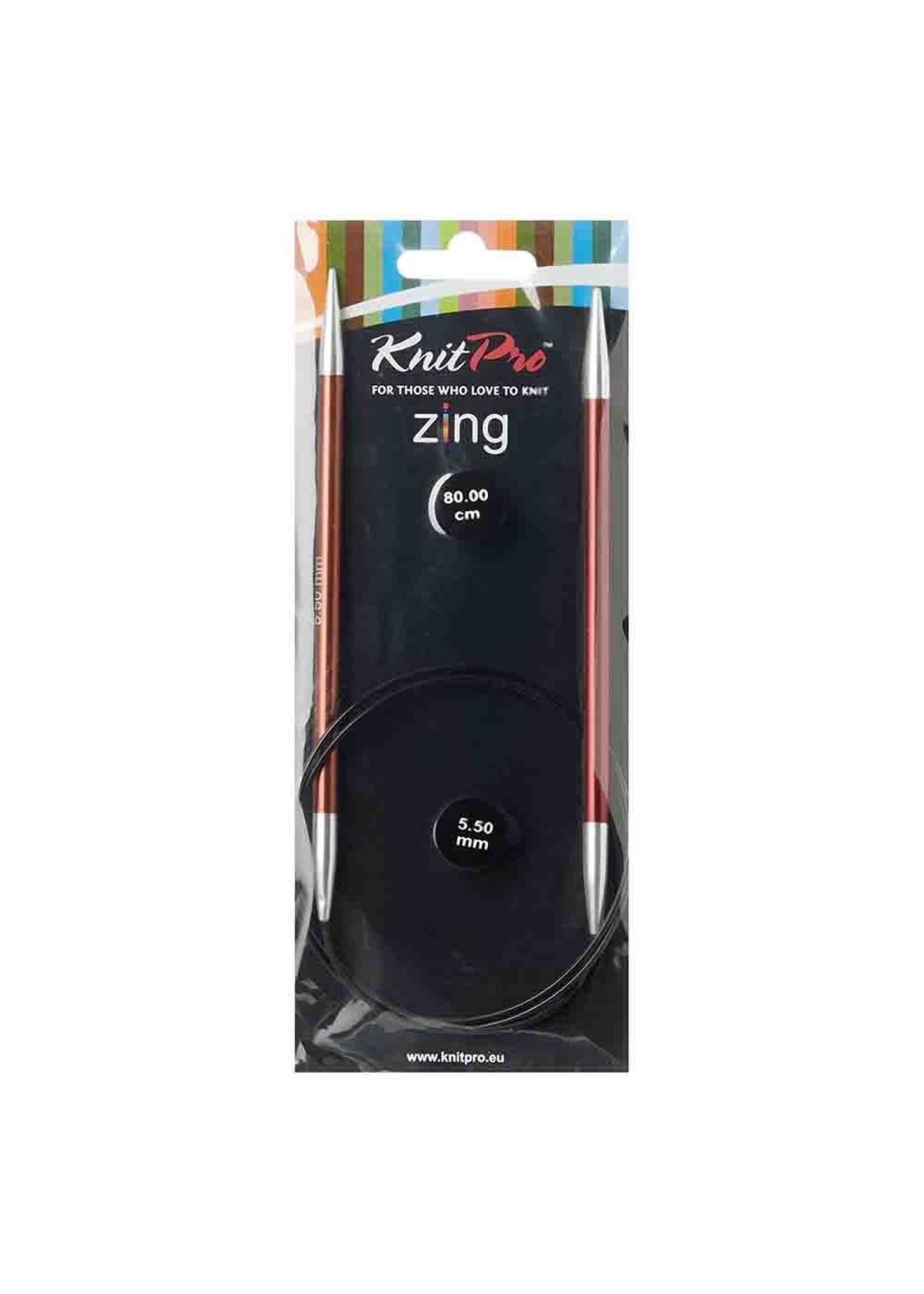 KnitPro KnitPro Zing 5.5 mm 80 cm Rondbreinaalden