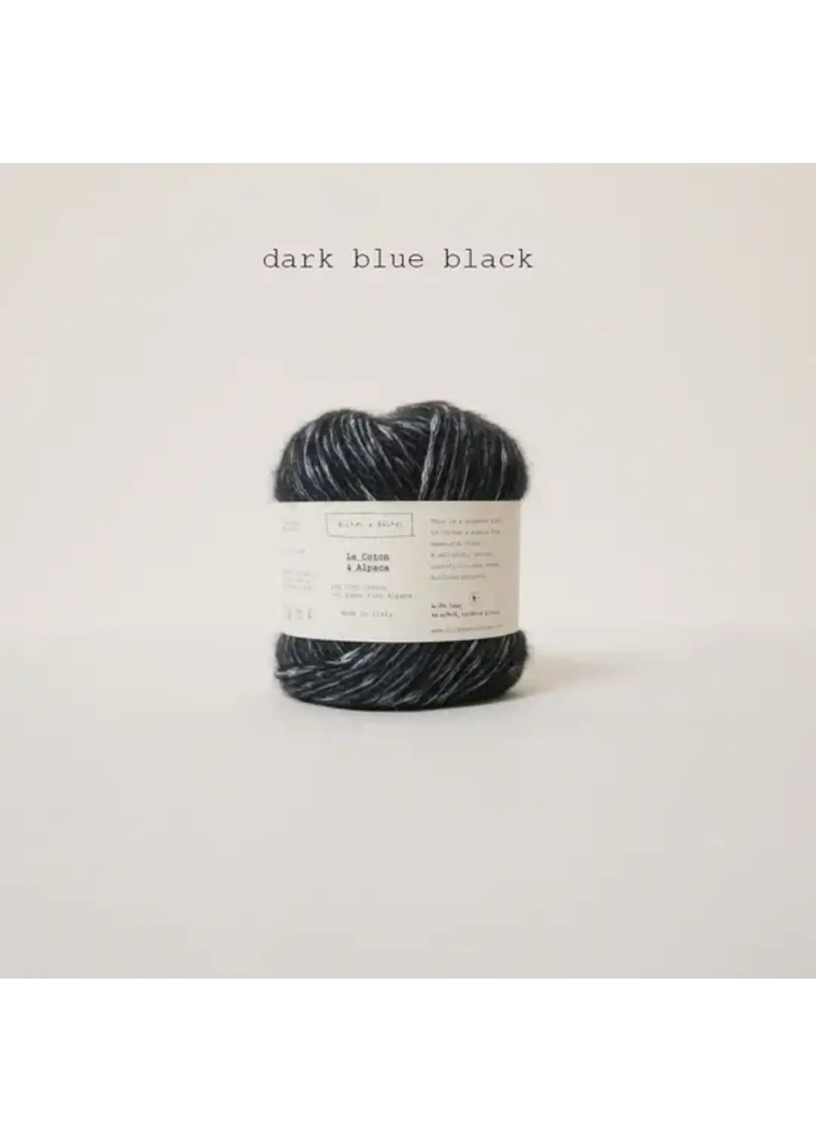 Biches et Bûches Le Coton et Alpaca 50 gr Dark Blue Black