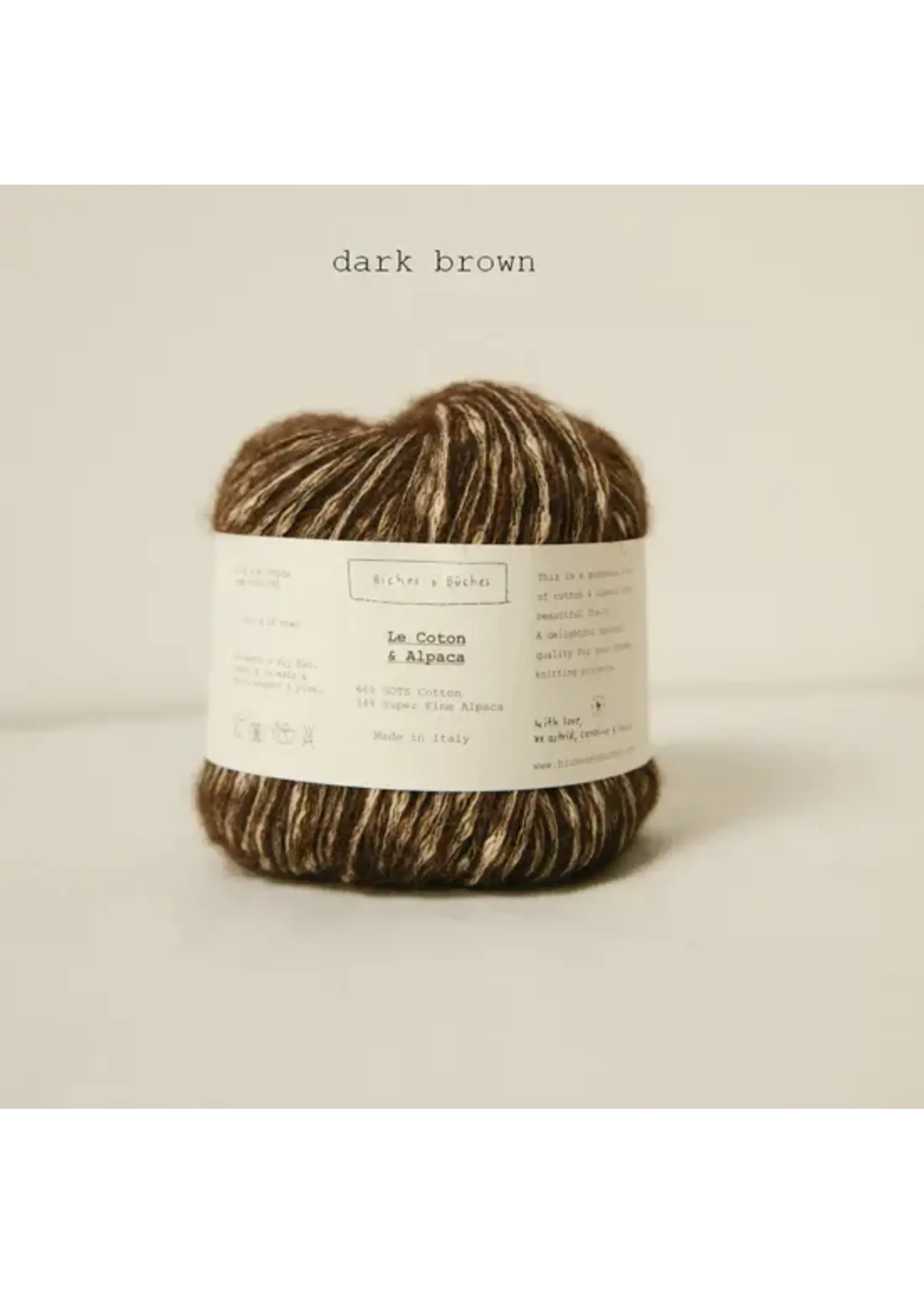 Biches et Bûches Le Coton et Alpaca 50 gr Dark Brown