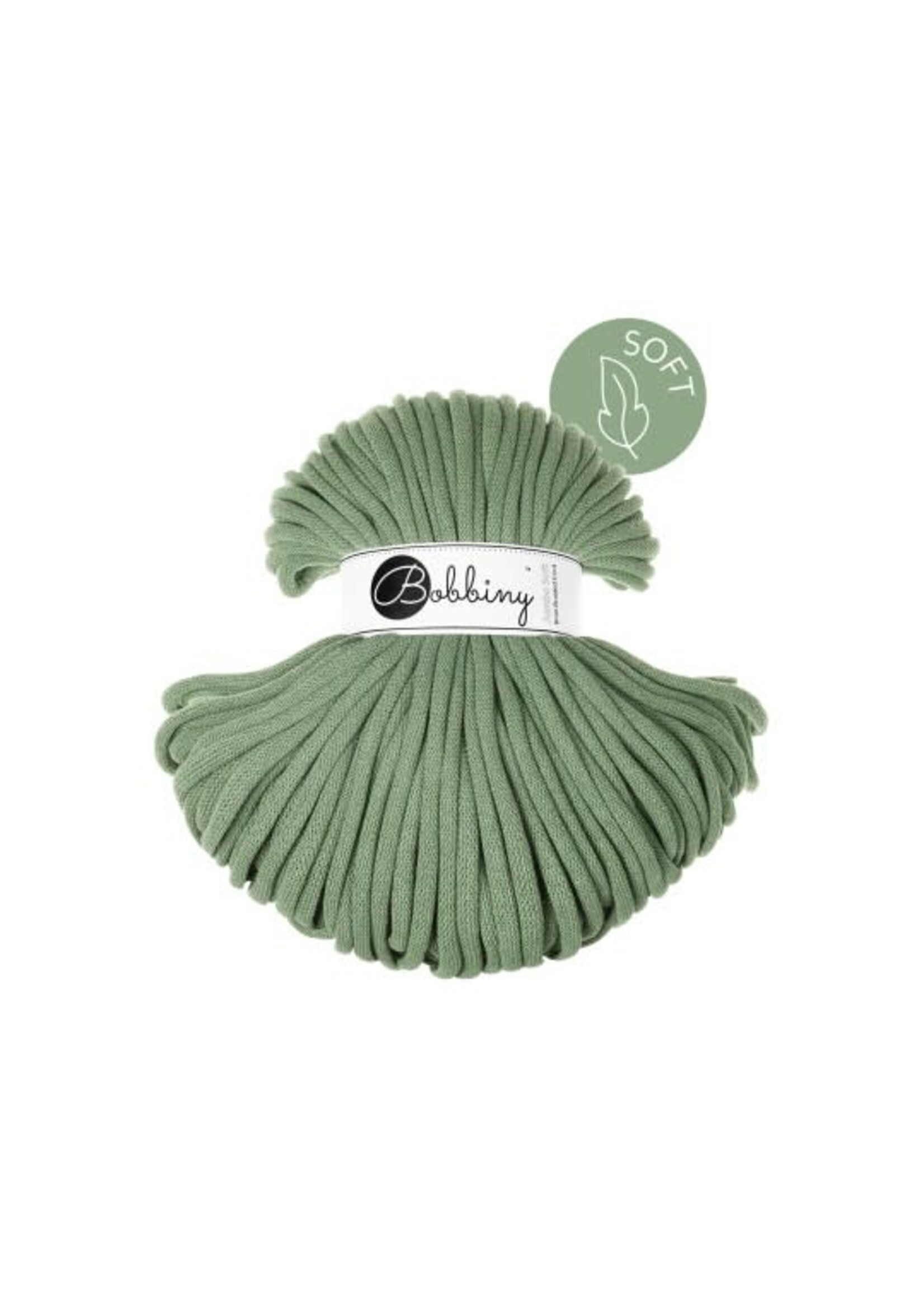 Bobbiny Soft Eucalyptus Green Bobbiny Jumbo 8 mm  100 m