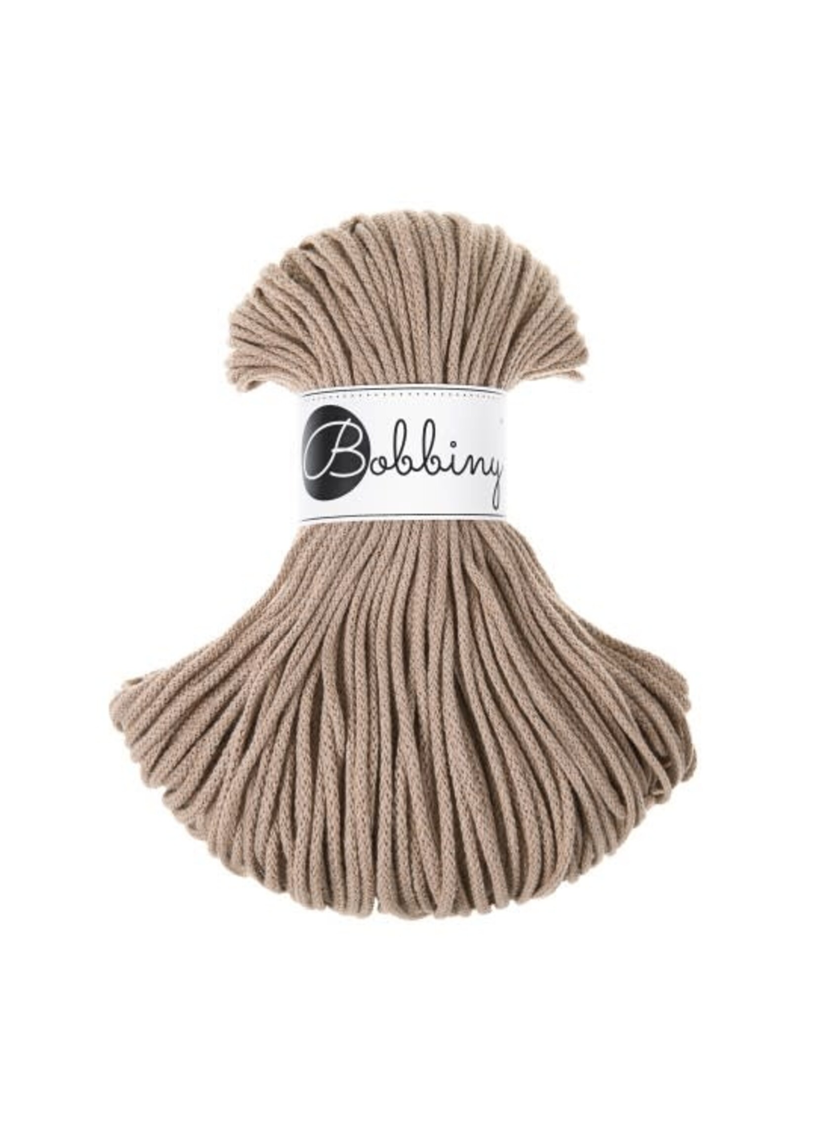 Bobbiny Junior 3 mm Sand  cotton cord 100 m Bobbiny