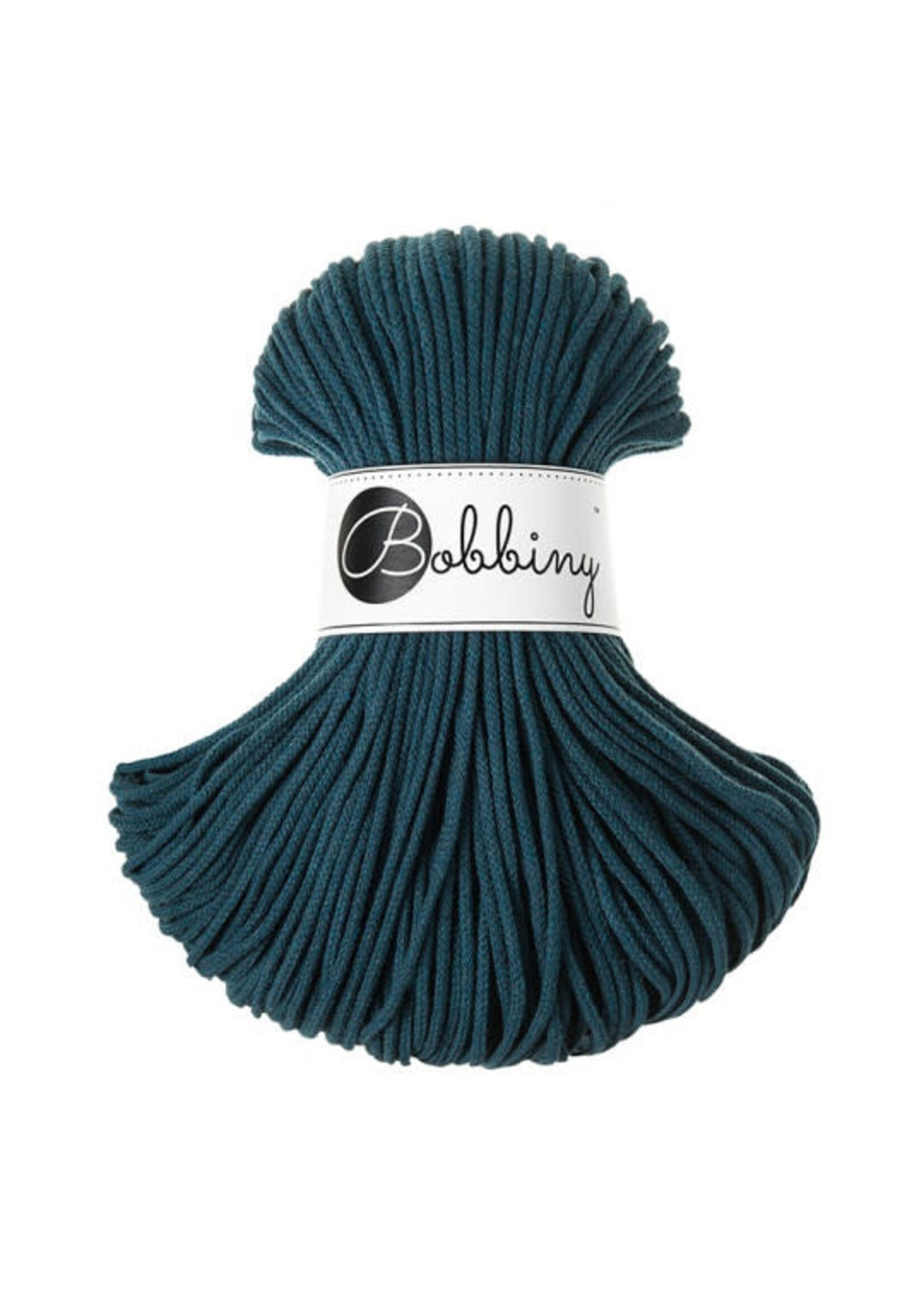 Bobbiny Junior 3 mm Peacock Blue cotton cord 100 m Bobbiny