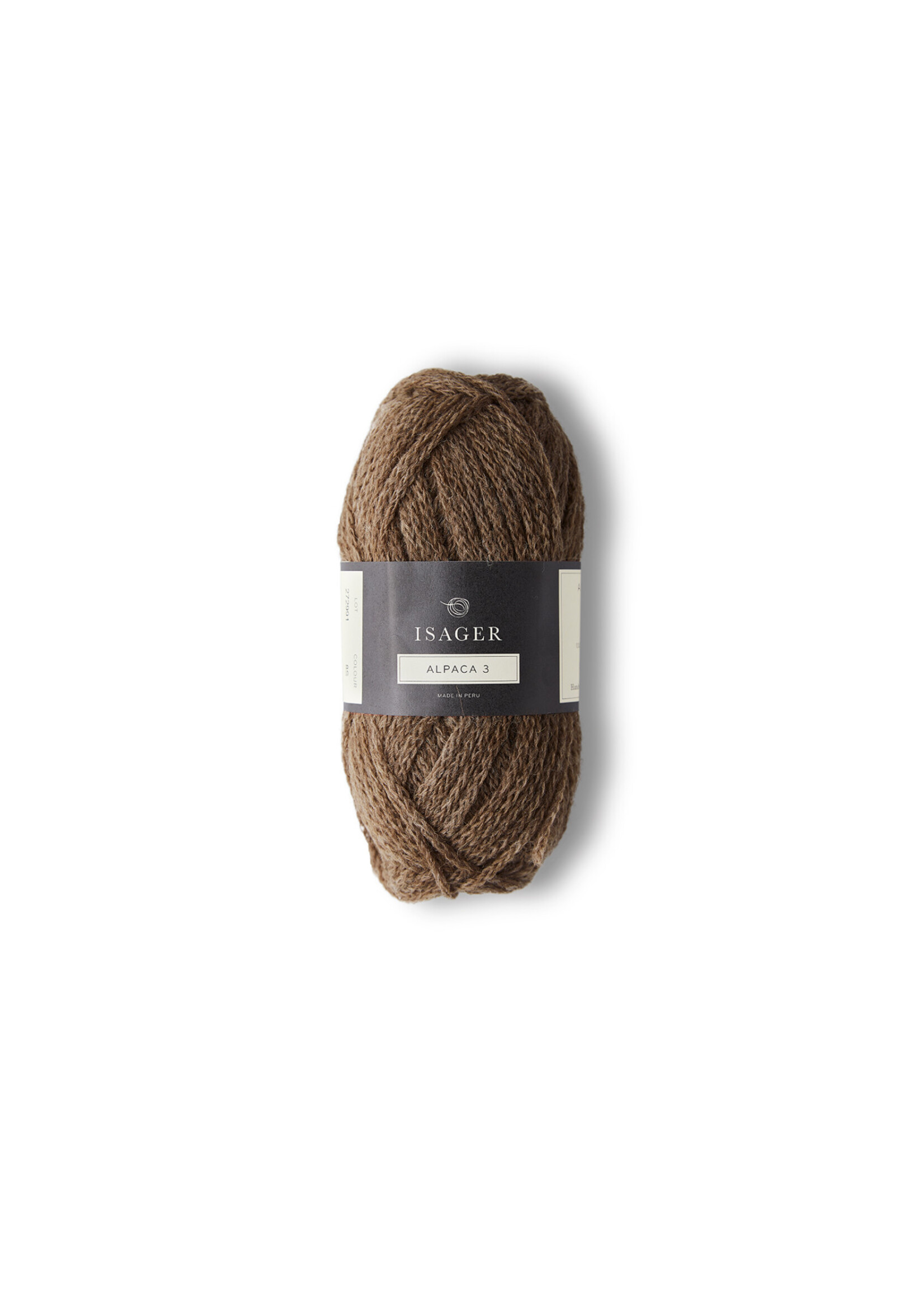 Isager Alpaca 3  Kleur: E8s   Bruin  50 gr Isager