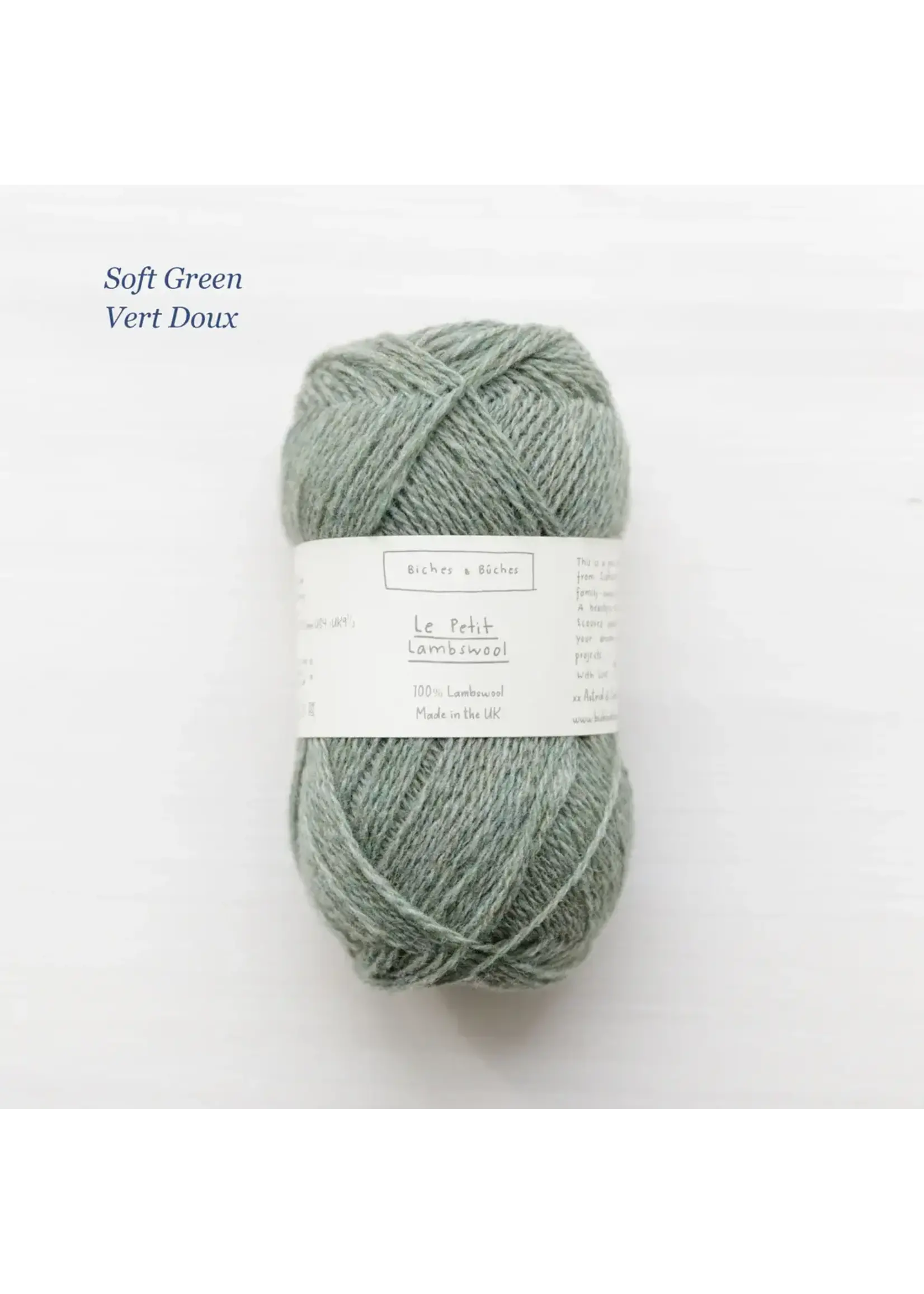 Biches et Bûches Le Petit Lambswool 50 gr  Soft Green