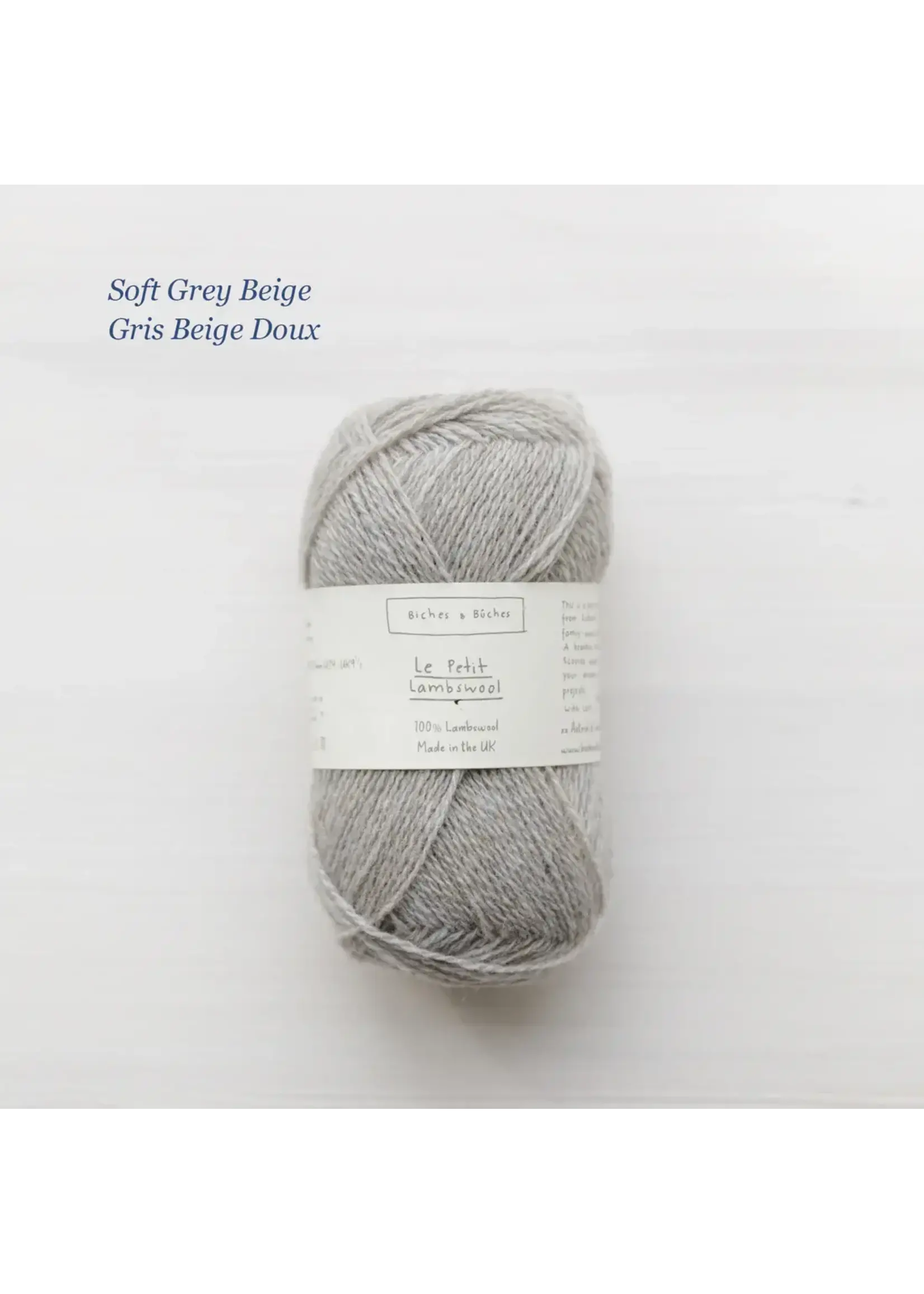 Biches et Bûches Le Petit Lambswool 50 gr  Soft Grey Beige