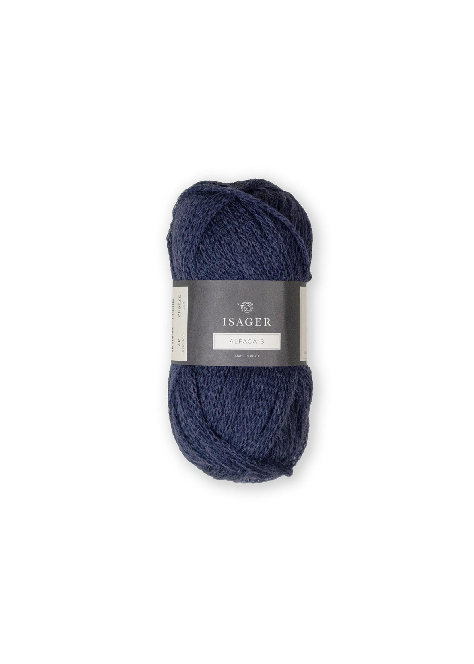 Isager Alpaca 3  Kleur: 47 Blauw  50 gr Isager
