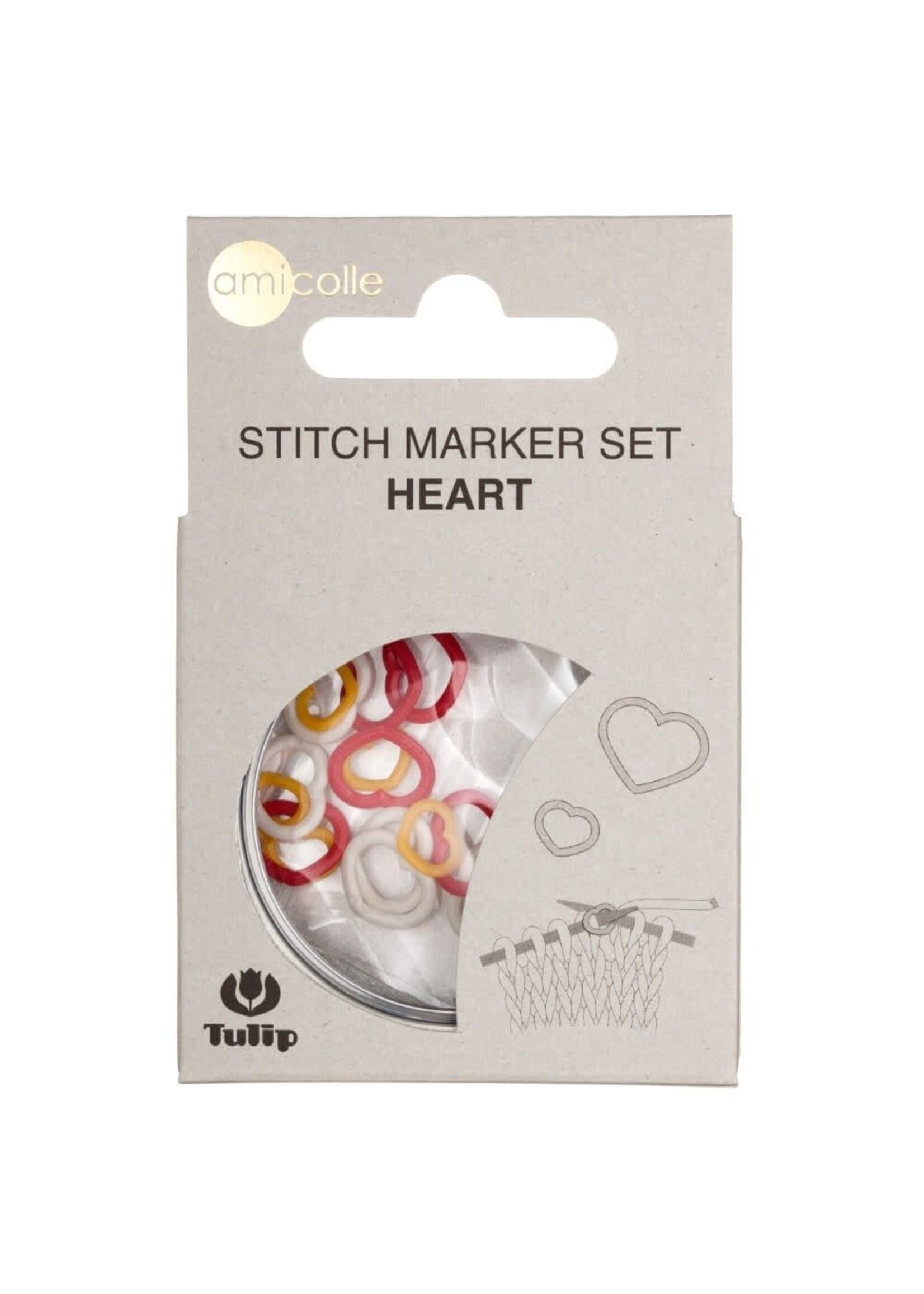 zonder merk Stitchmarkers Hart set in doosje