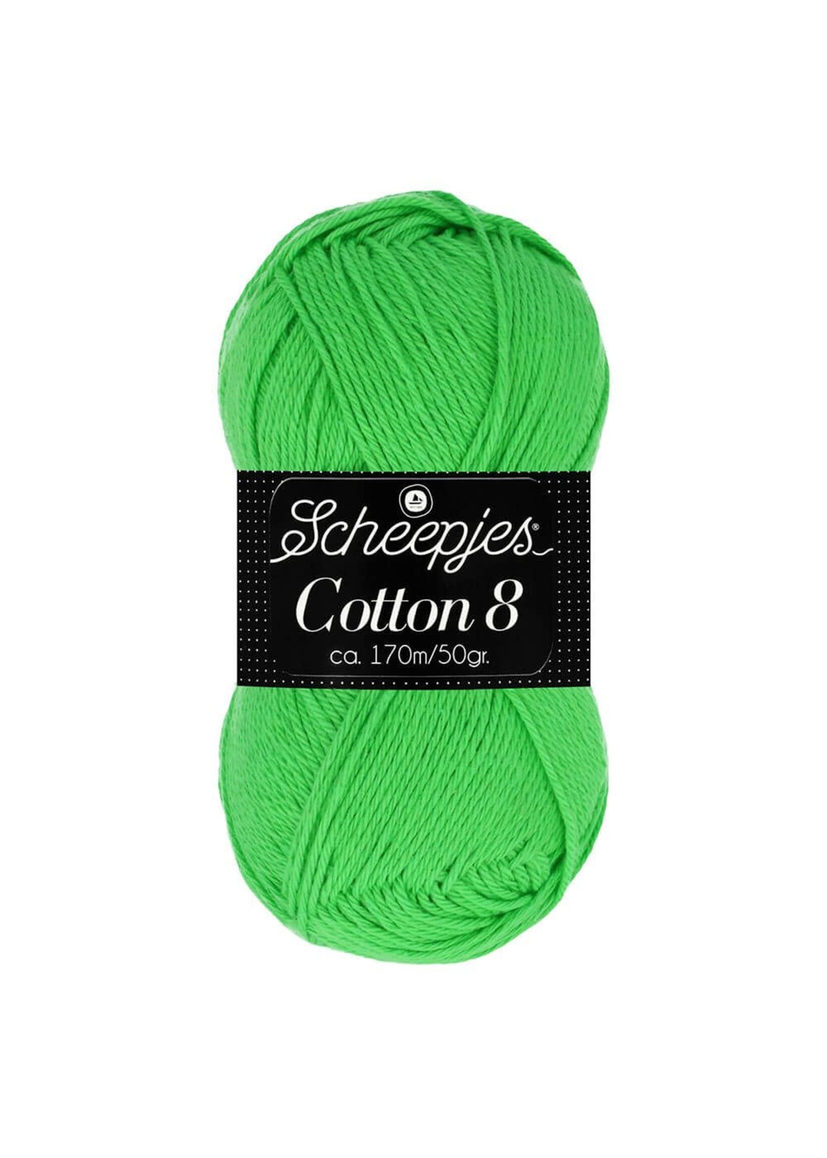 Scheepjes Cotton 8  nr 517  Grasgroen   Scheepjes