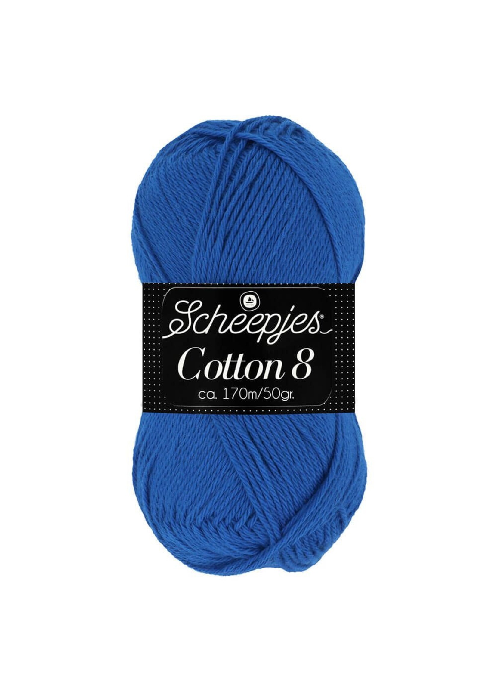 Scheepjes Cotton 8  nr 519 Koningsblauw   Scheepjes