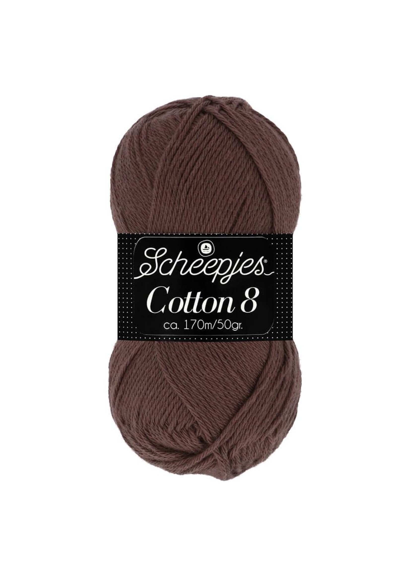 Scheepjes Cotton 8  nr 657  Donker Bruin   Scheepjes