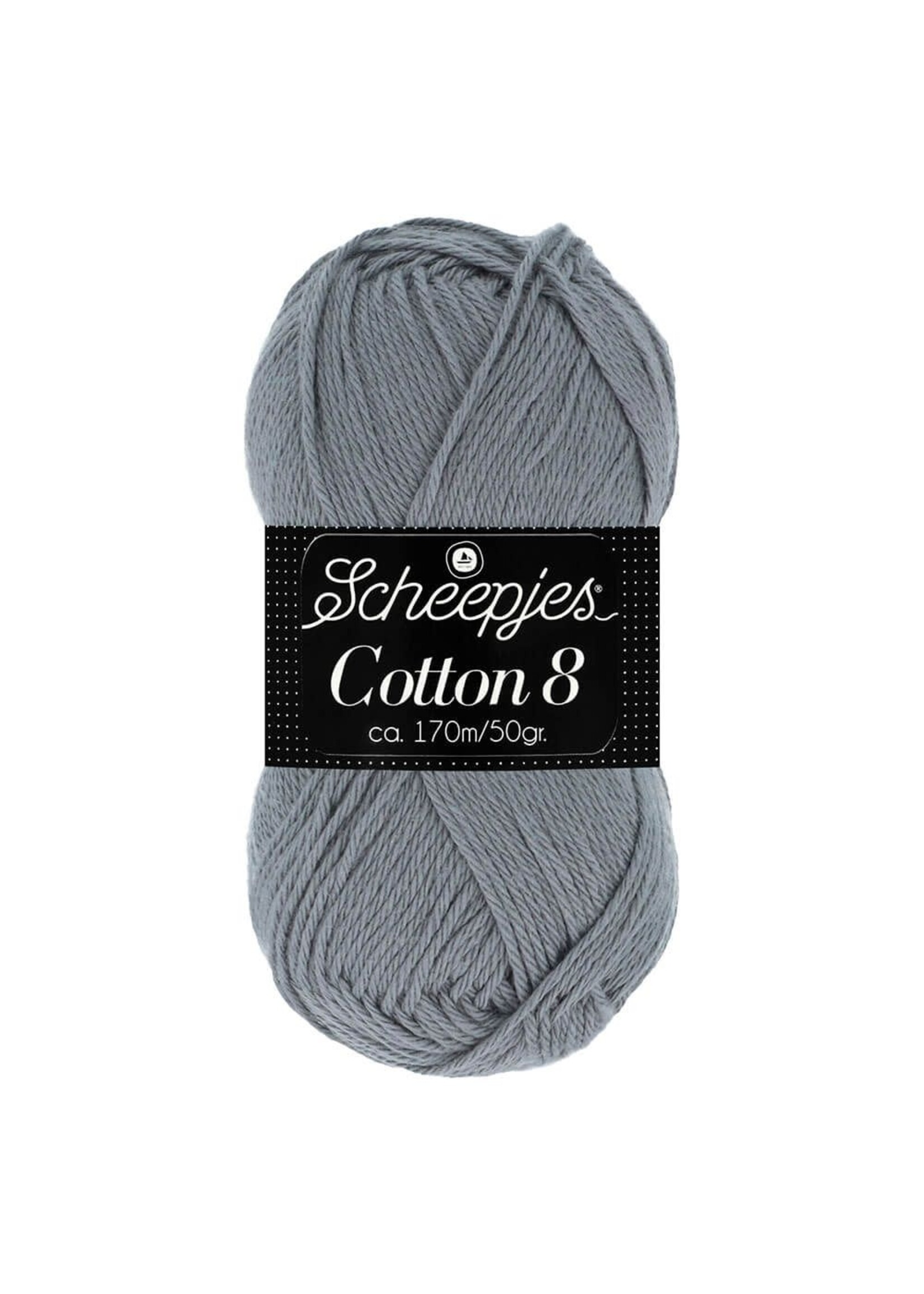 Scheepjes Cotton 8  nr 710   Grijs    Scheepjes