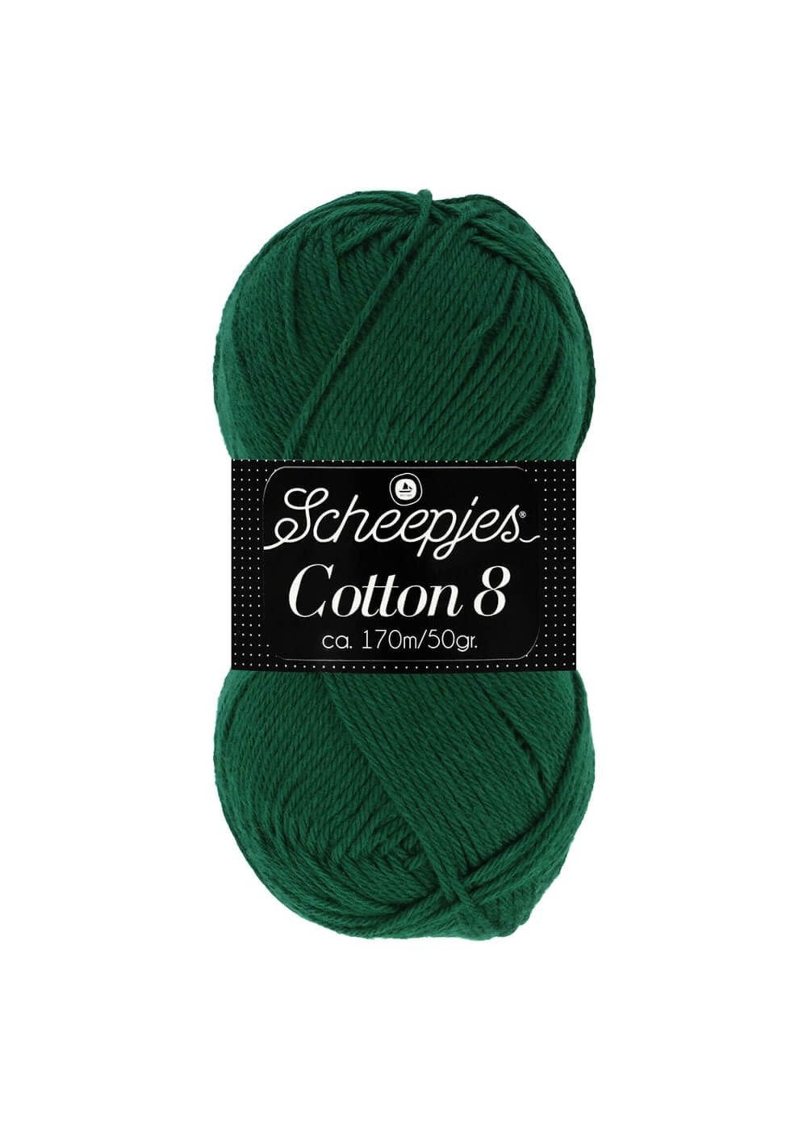 Scheepjes Cotton 8  nr 713 Donkergroen    Scheepjes