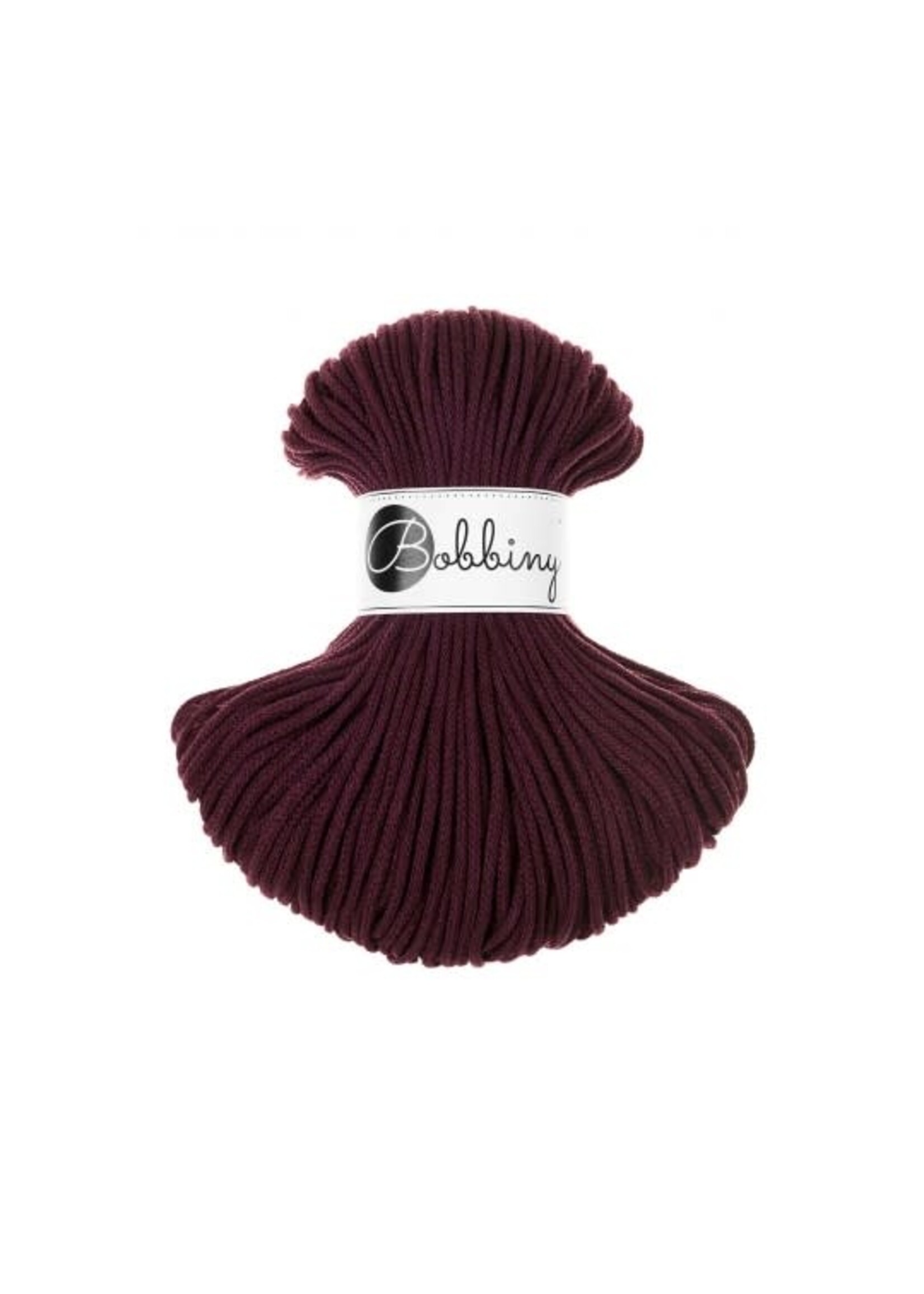 Bobbiny Junior 3 mm  Burgundy  cotton cord 100 m Bobbiny