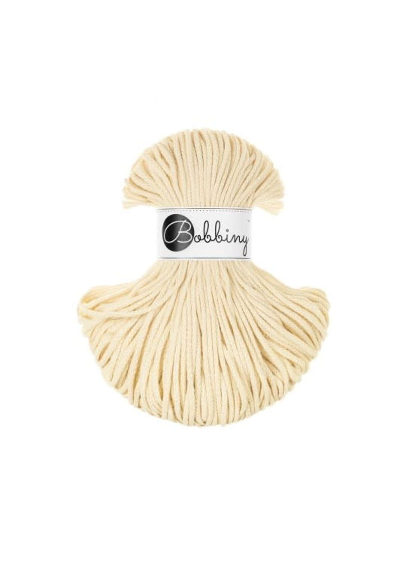 Bobbiny Junior 3 mm  Butter Yellow  cotton cord 100 m Bobbiny