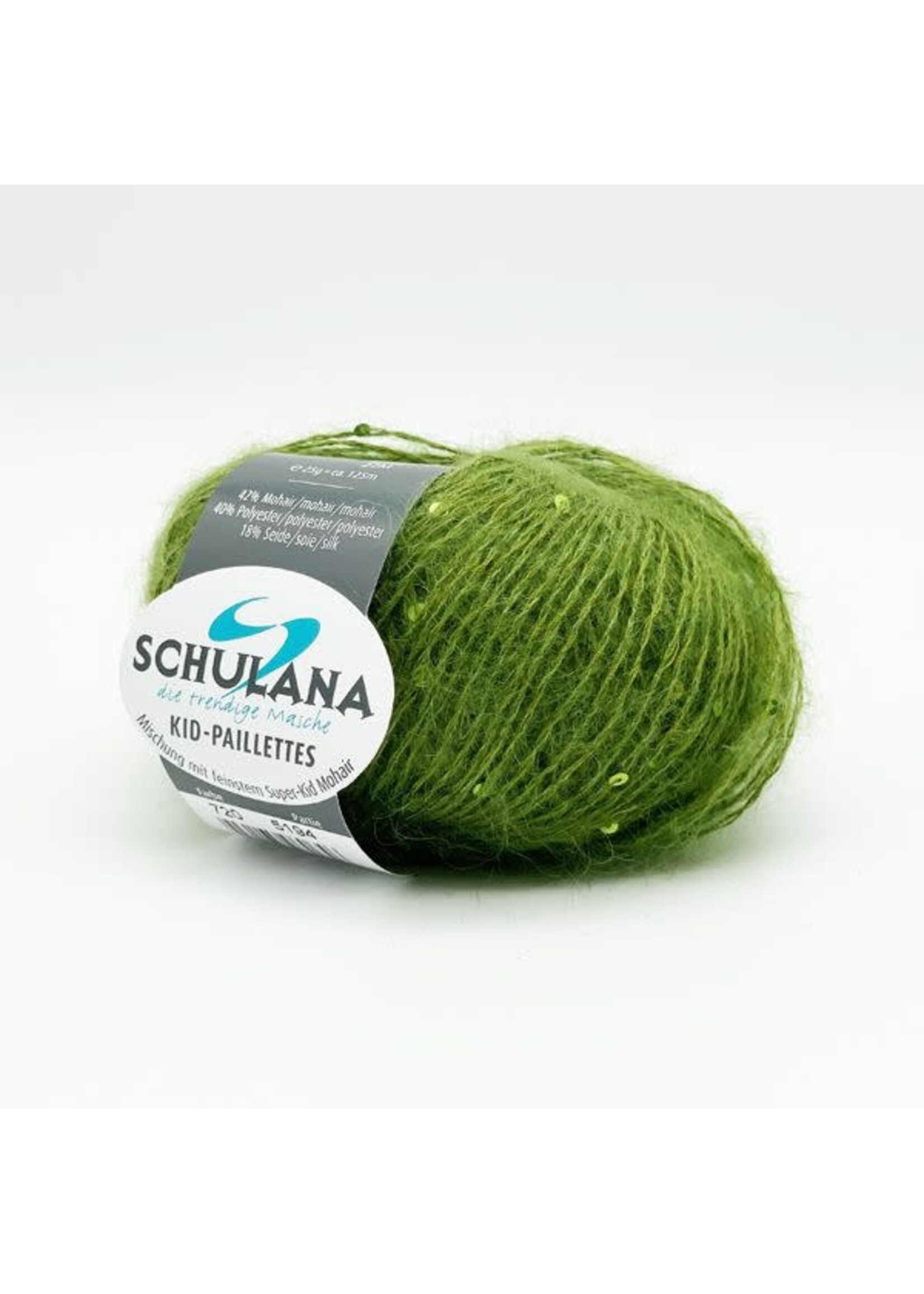 Schulana Schulana Kid Seta Paillettes  25 gr Fel Olijfgroen  nr. 720