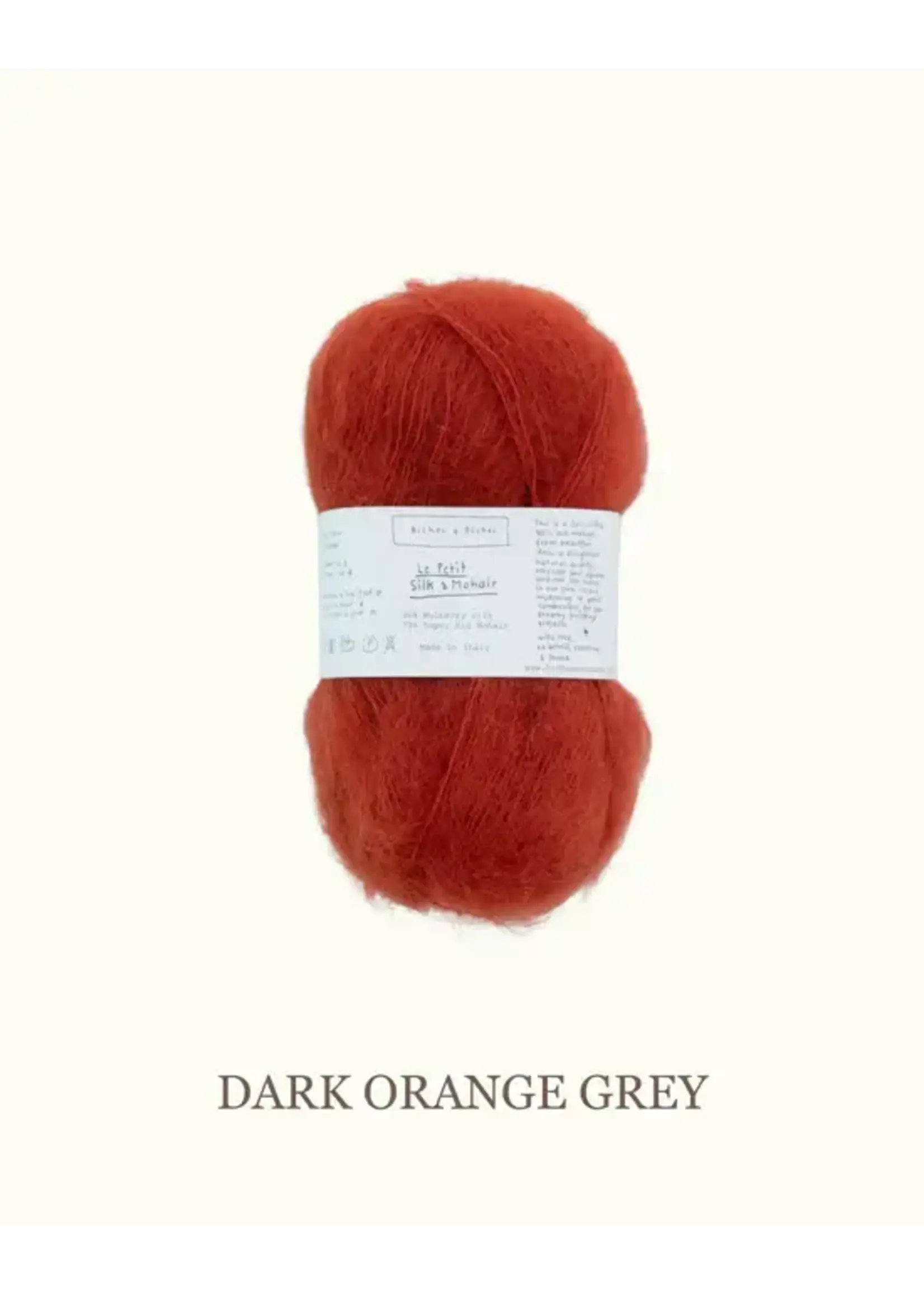 Biches et Bûches Le Petit Silk & Mohair Dark Orange Grey