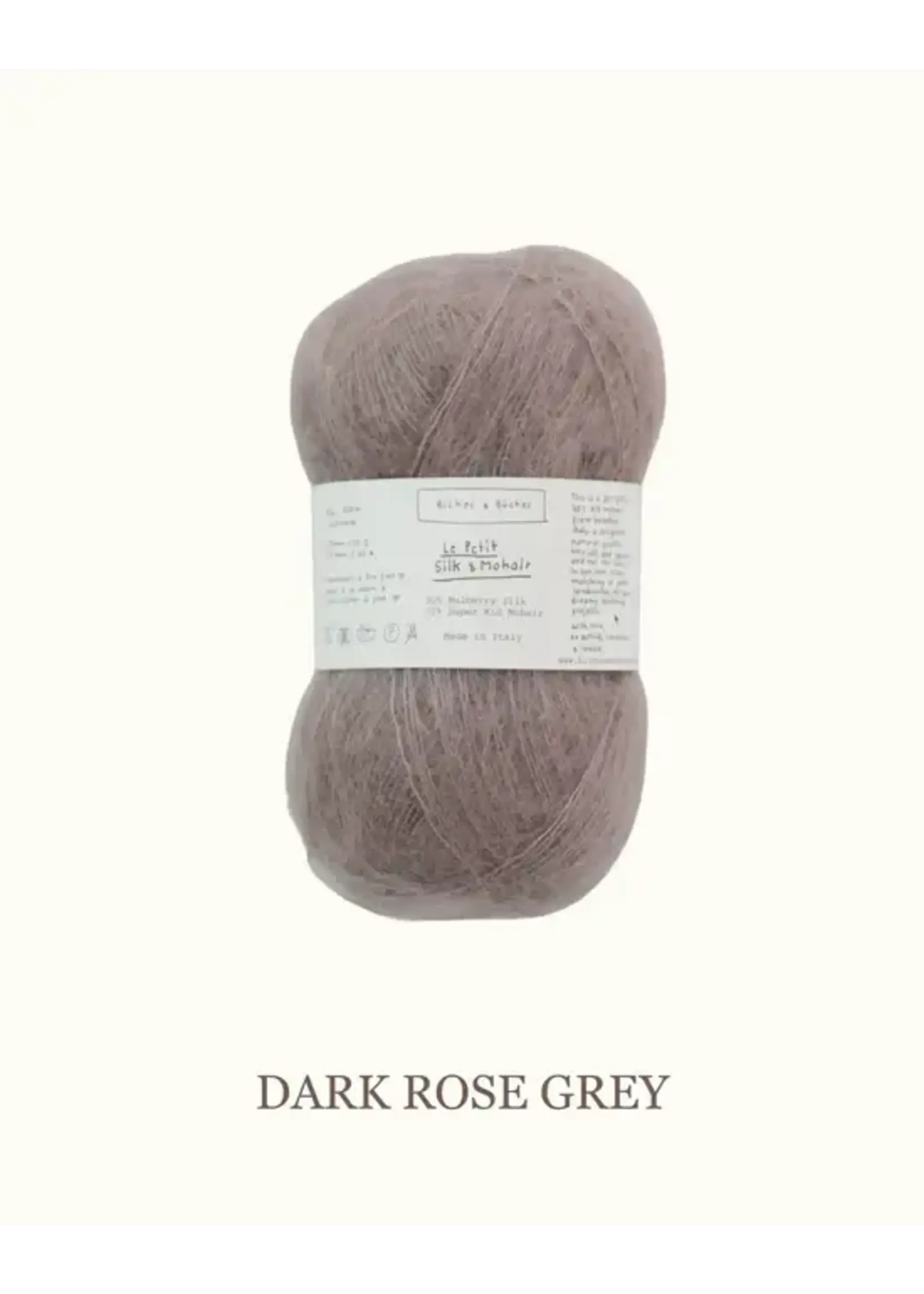 Biches et Bûches Le Petit Silk & Mohair Dark Rose  Grey