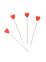 Bohin kopspelden hart rood  30 stuks