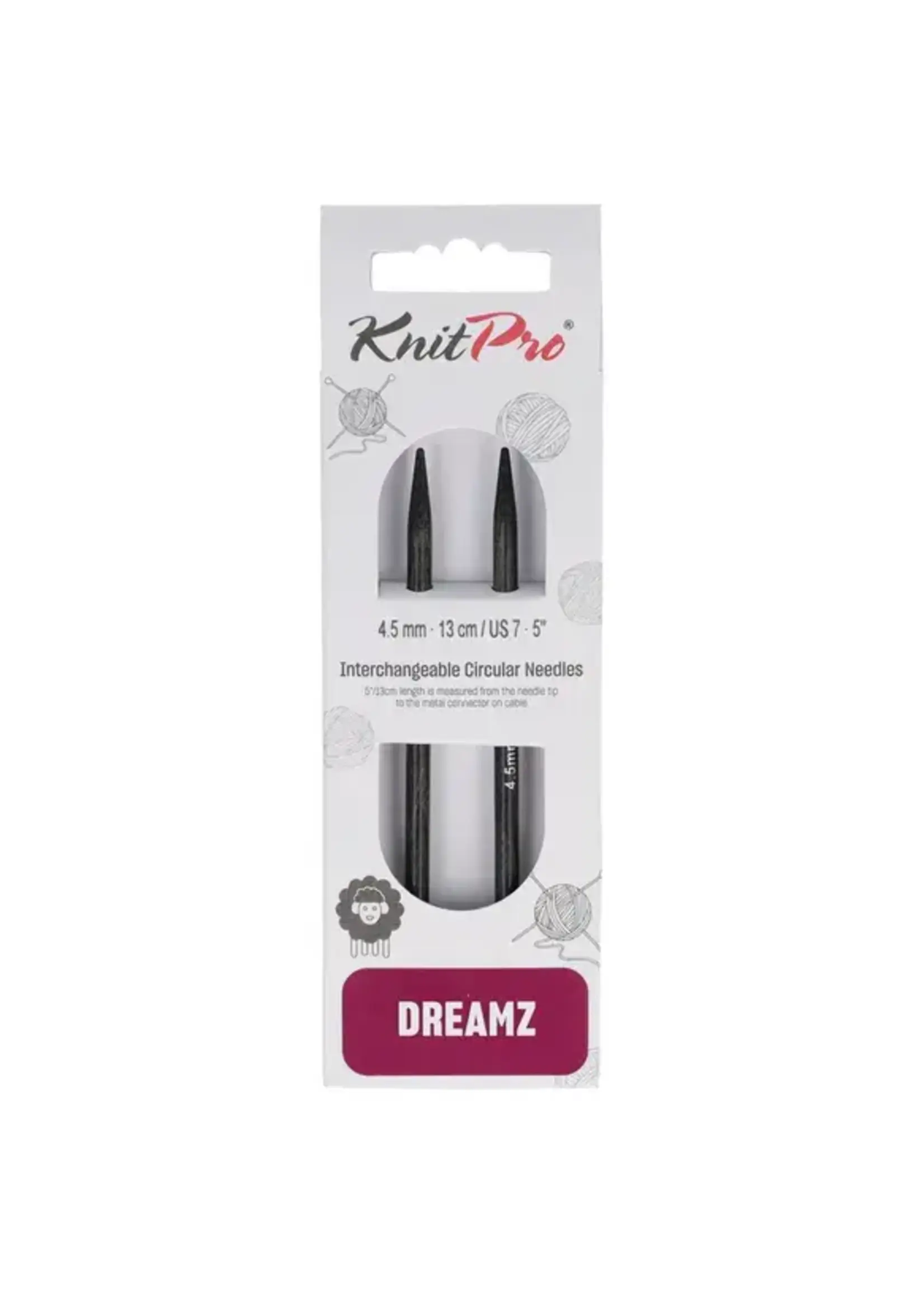 kntipro Knitpro Dreamz  4.50  houten breipunten 10cm verwisselbaar