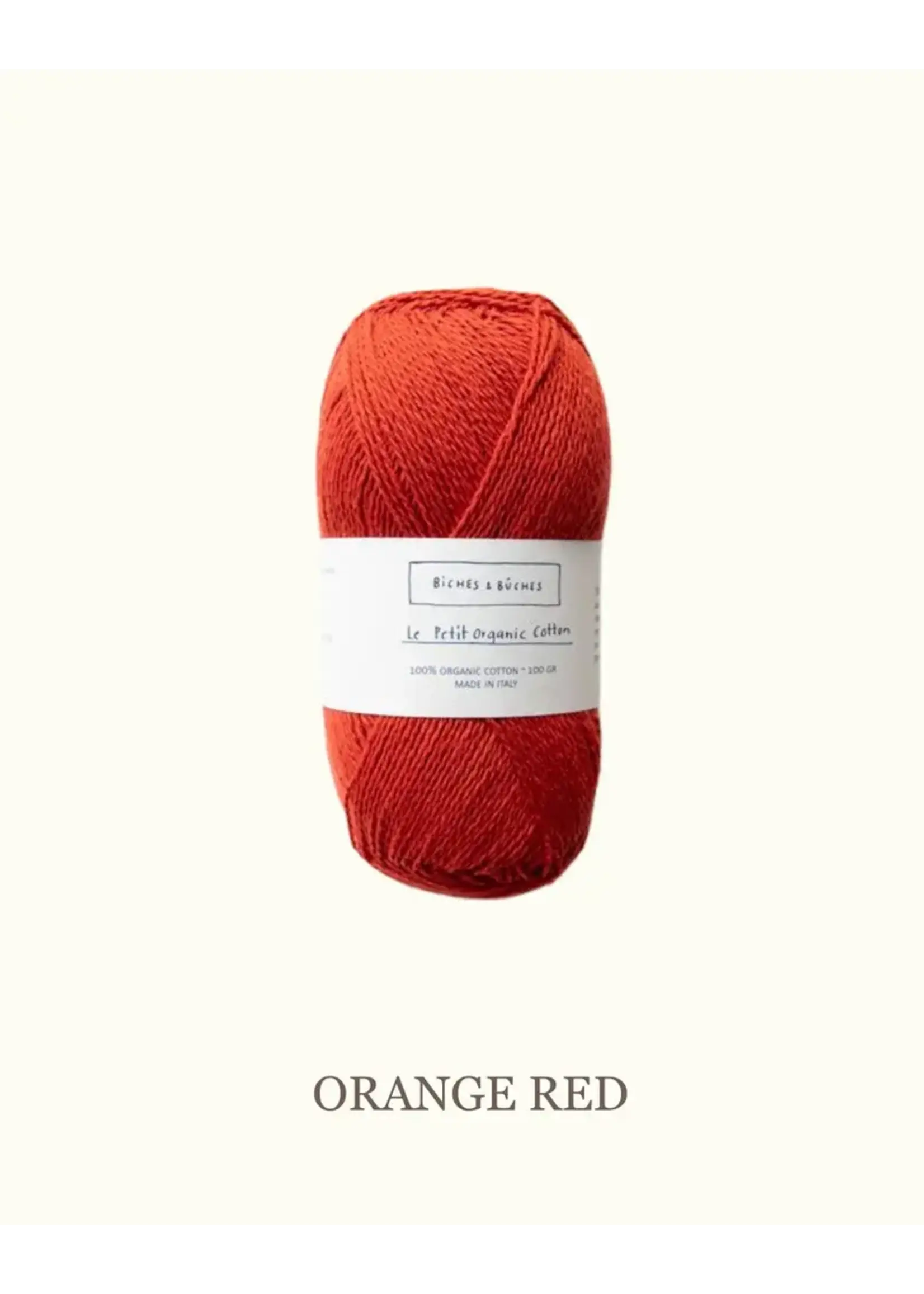 Biches et Bûches Le Petit Organic Cotton   Orange Red     100 gr