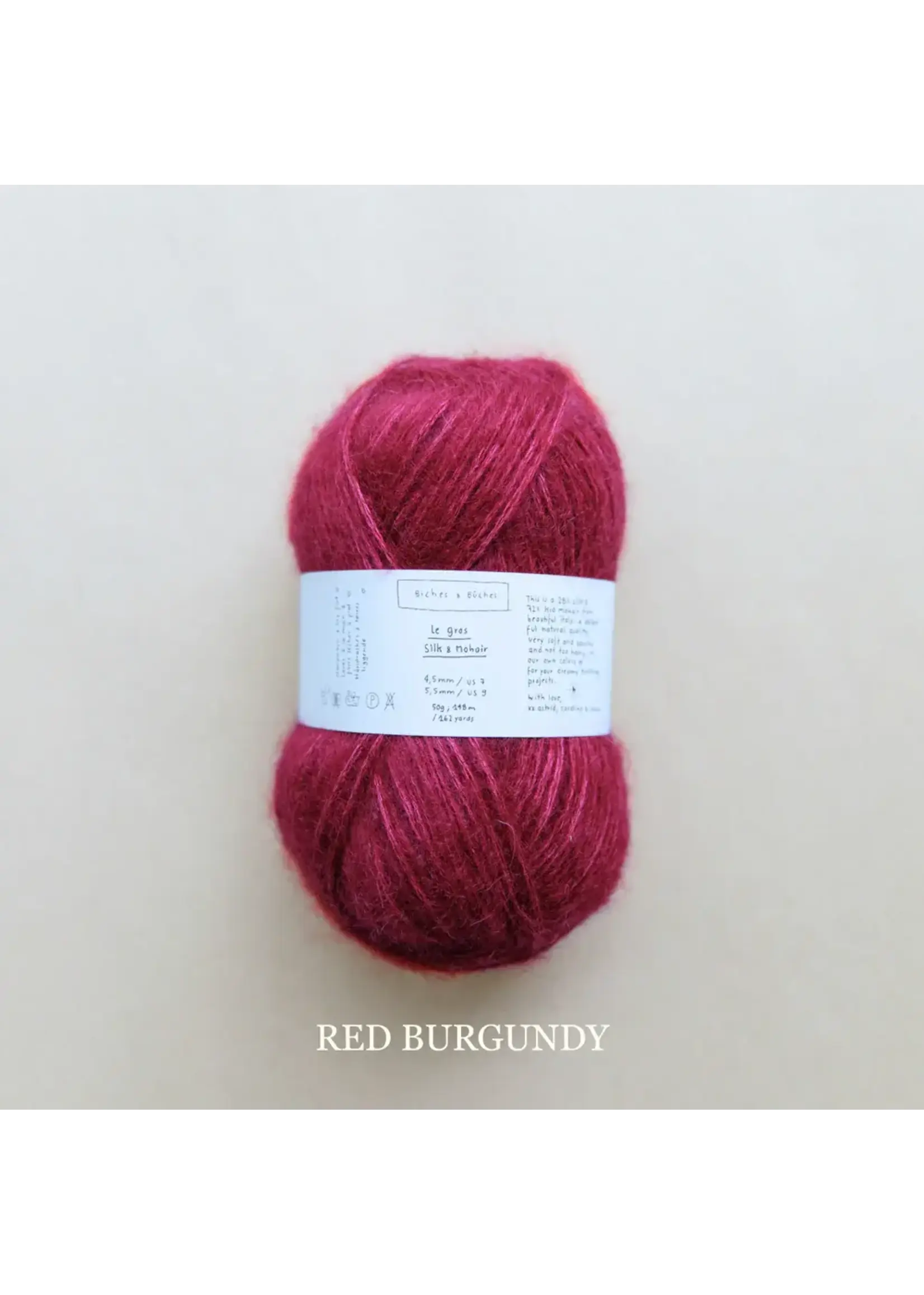 Biches et Bûches Le gros Silk & Mohair 50 gr  Red Burgundy