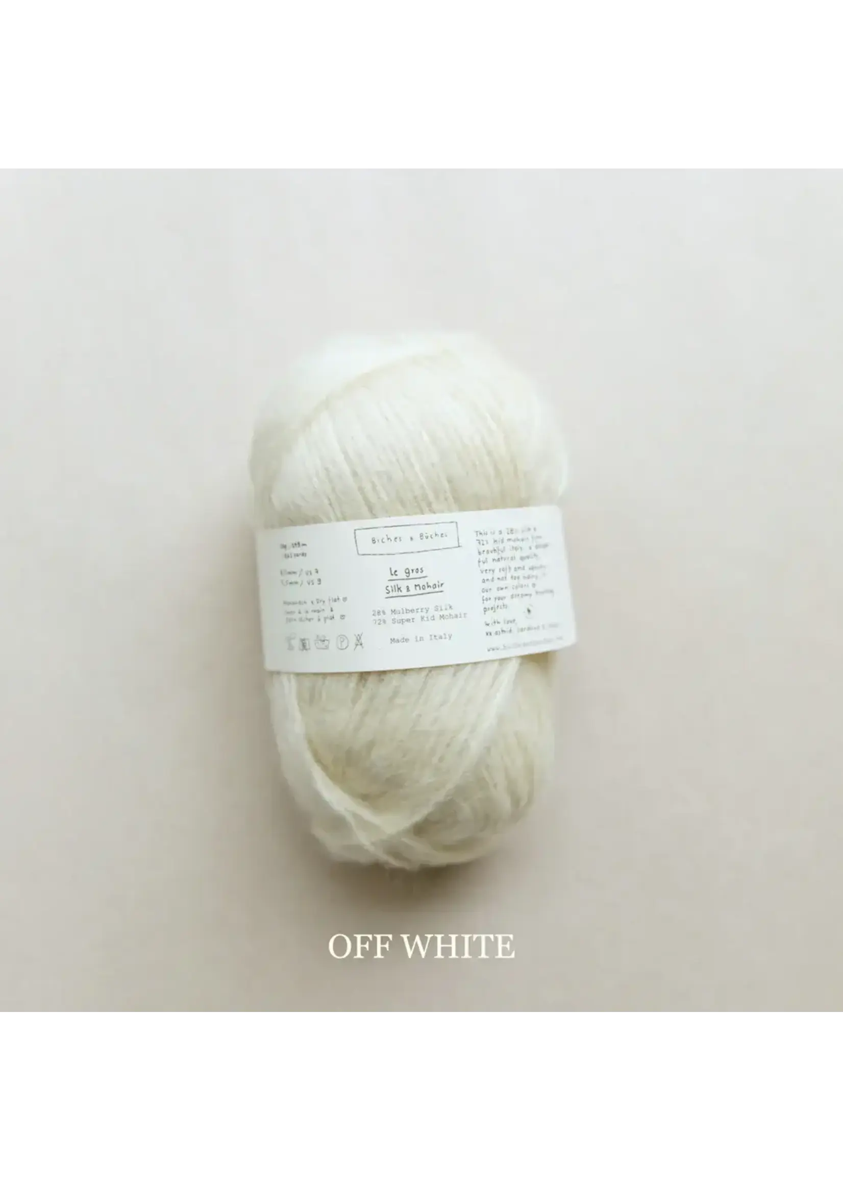 Biches et Bûches Le gros Silk & Mohair 50 gr  Off White