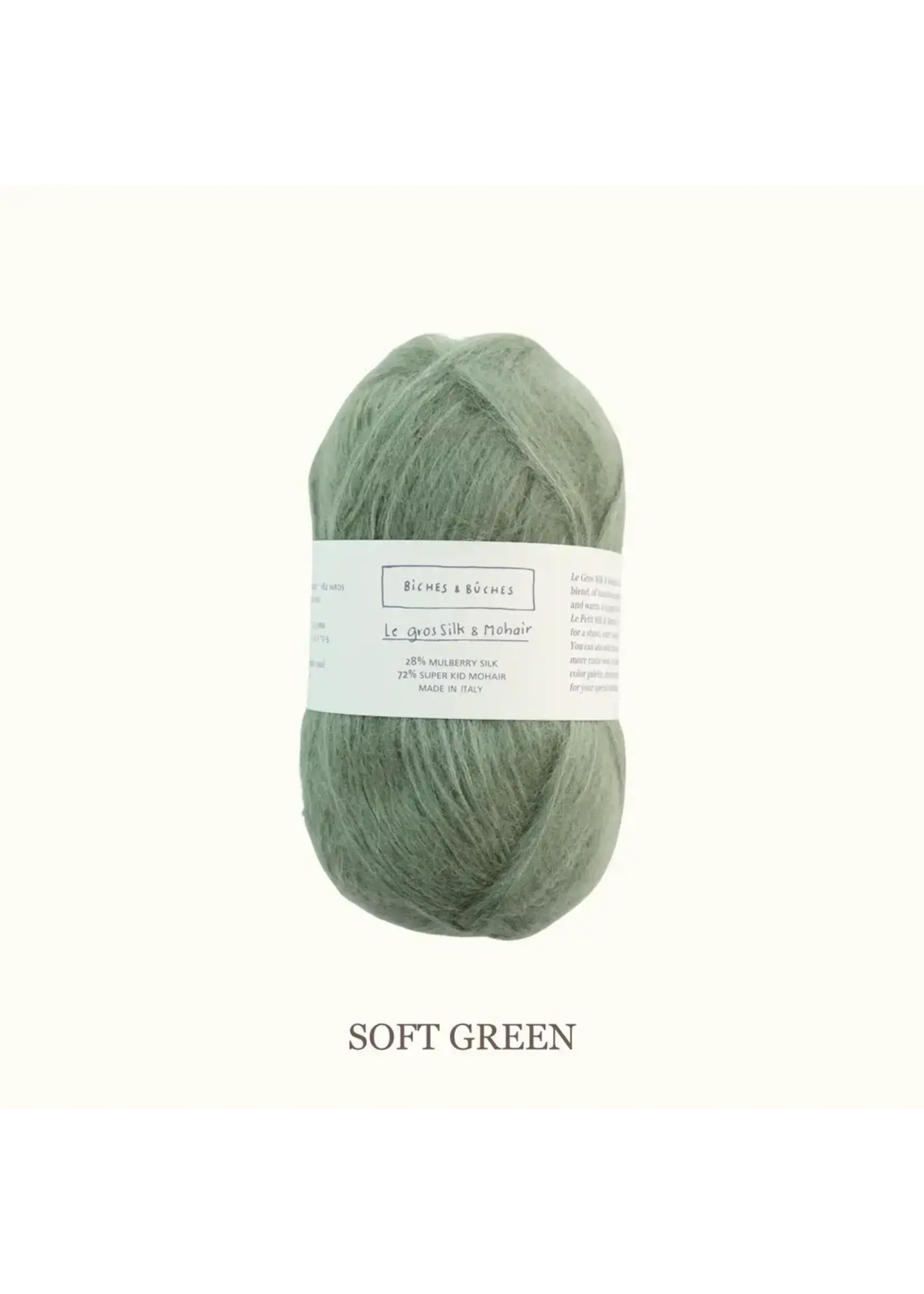 Biches et Bûches Le gros Silk & Mohair Soft Green 50 gr