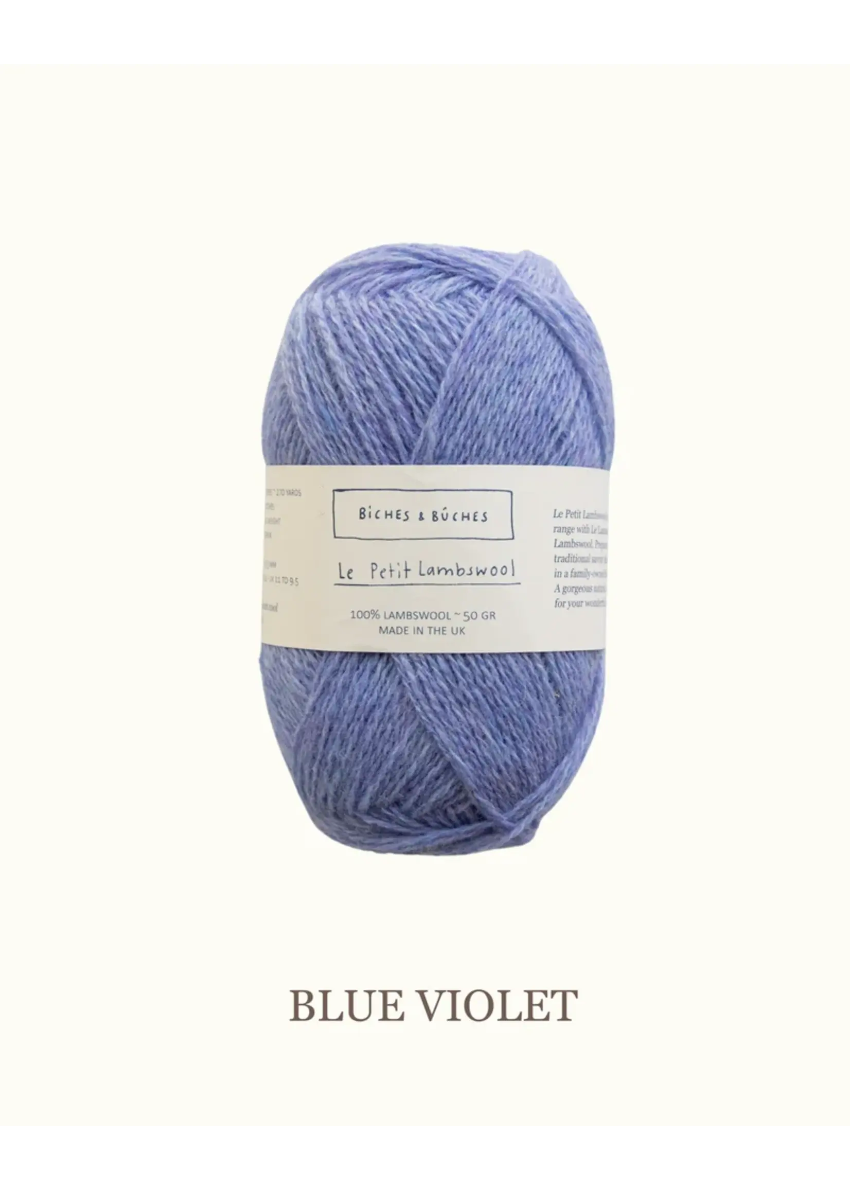 Biches et Bûches Le Petit Lambswool 50 gr  Blue Violet