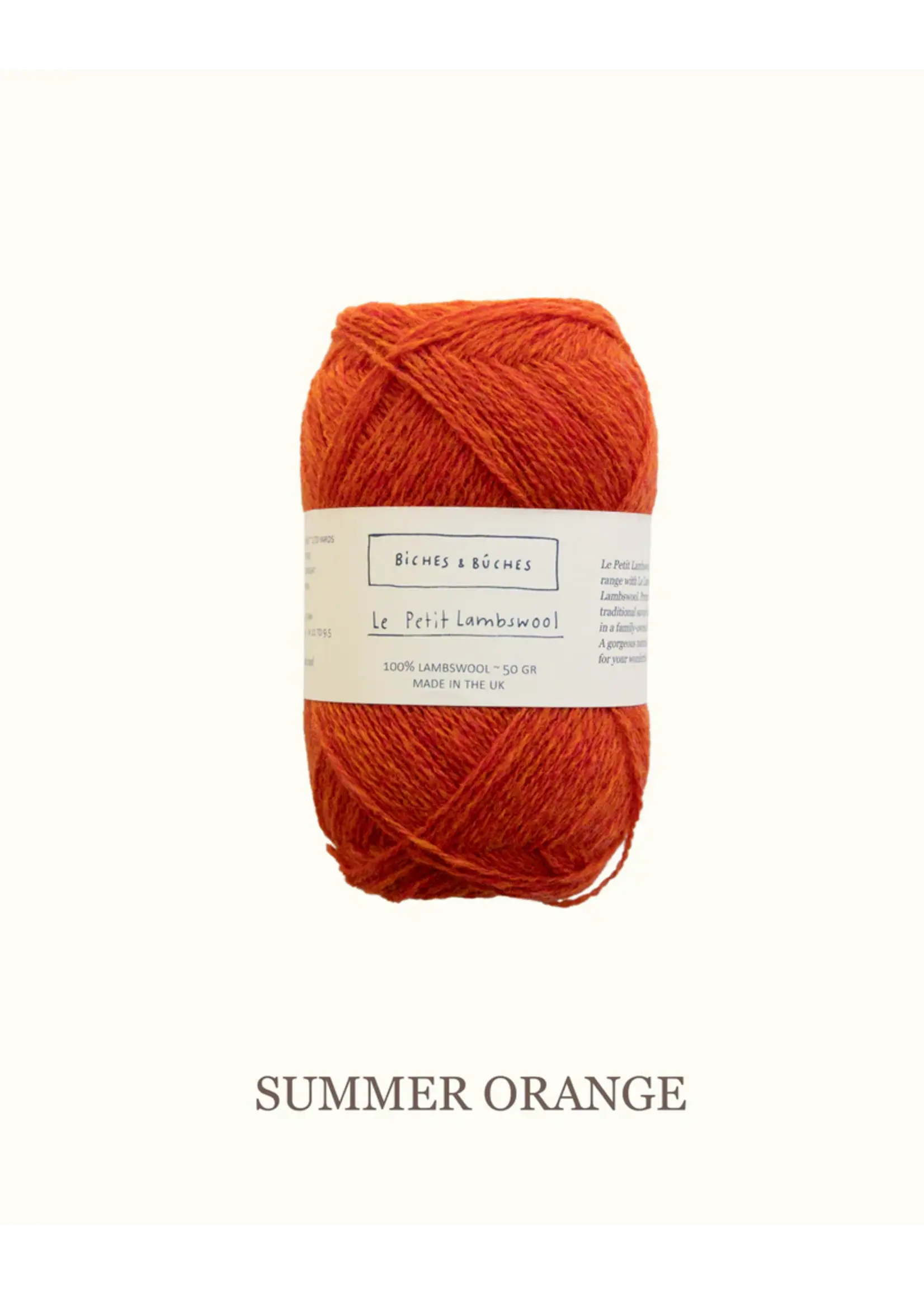 Biches et Bûches Le Petit Lambswool 50 gr  Summer Orange