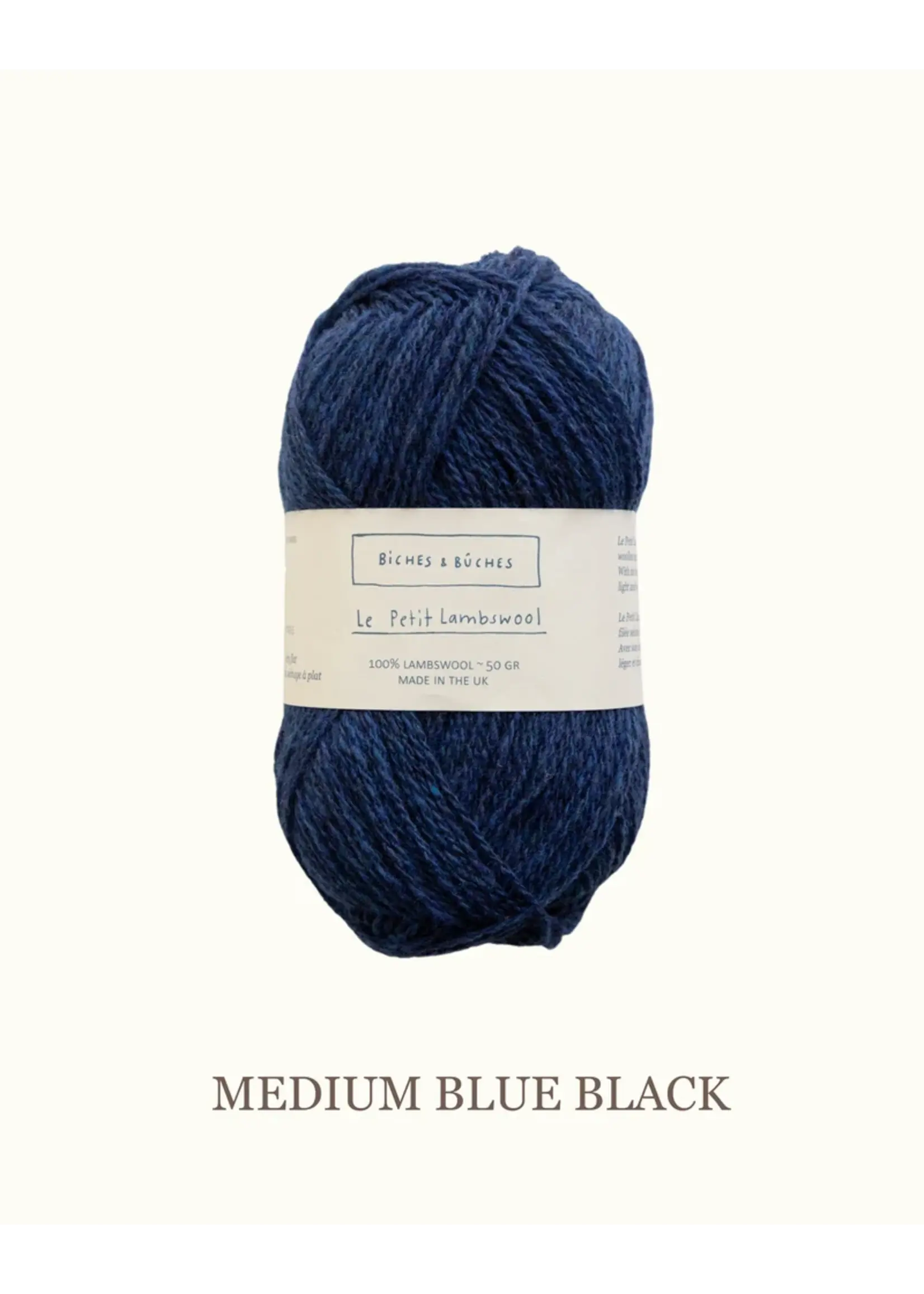 Biches et Bûches Le Petit Lambswool 50 gr  Medium Blue Black