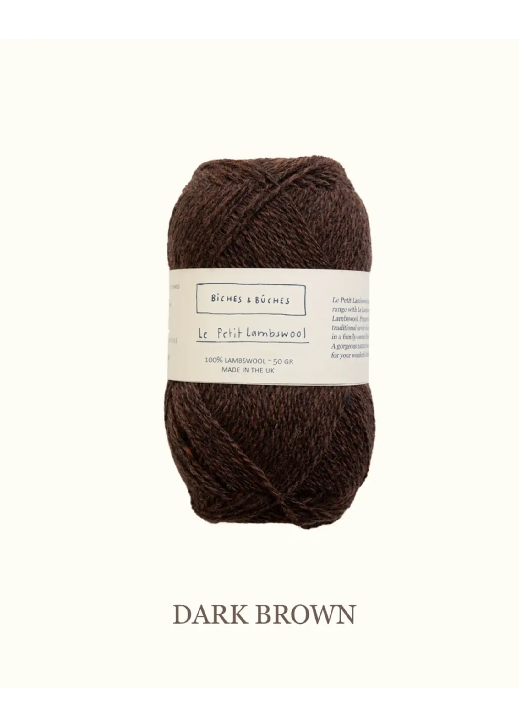 Biches et Bûches Le Petit Lambswool 50 gr Dark Brown