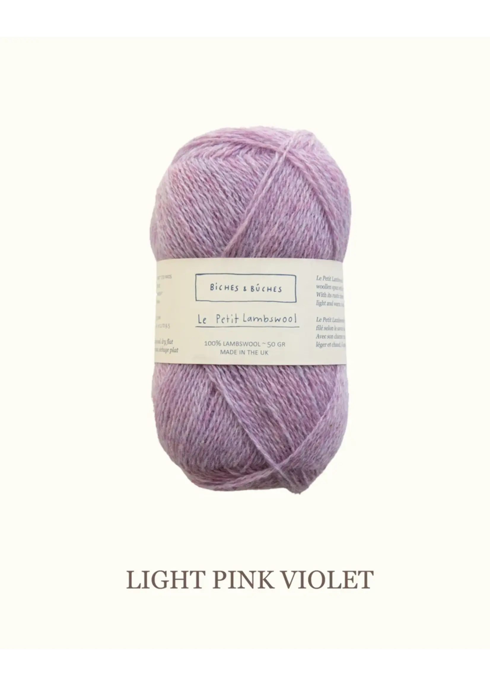 Biches et Bûches Le Petit Lambswool 50 gr  Light Pink Violet