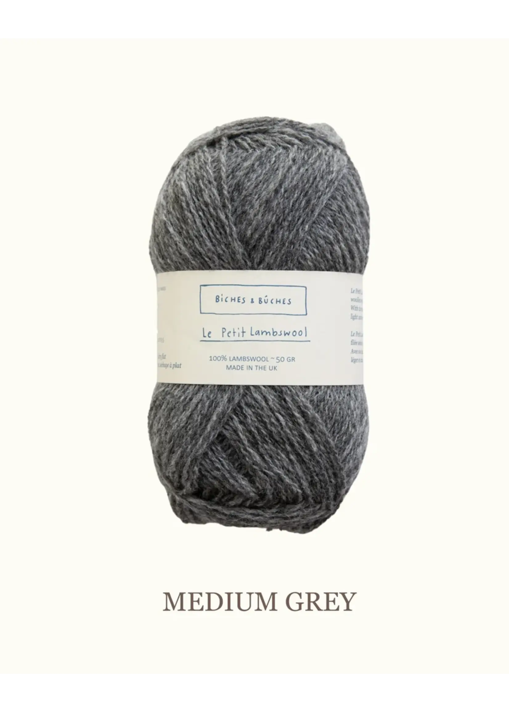 Biches et Bûches Le Petit Lambswool 50 gr  Medium Grey