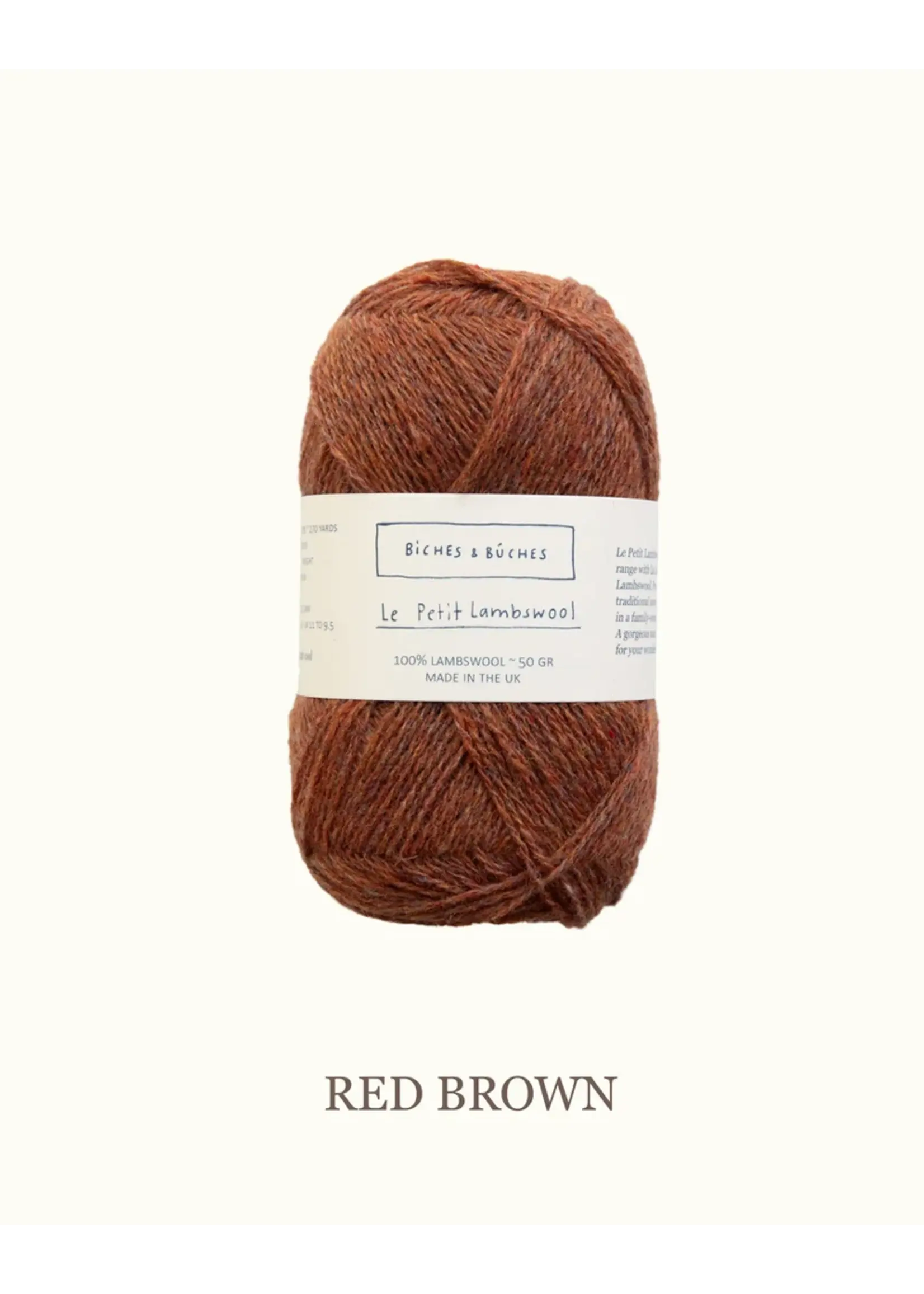 Biches et Bûches Le Petit Lambswool 50 gr  Red Brown