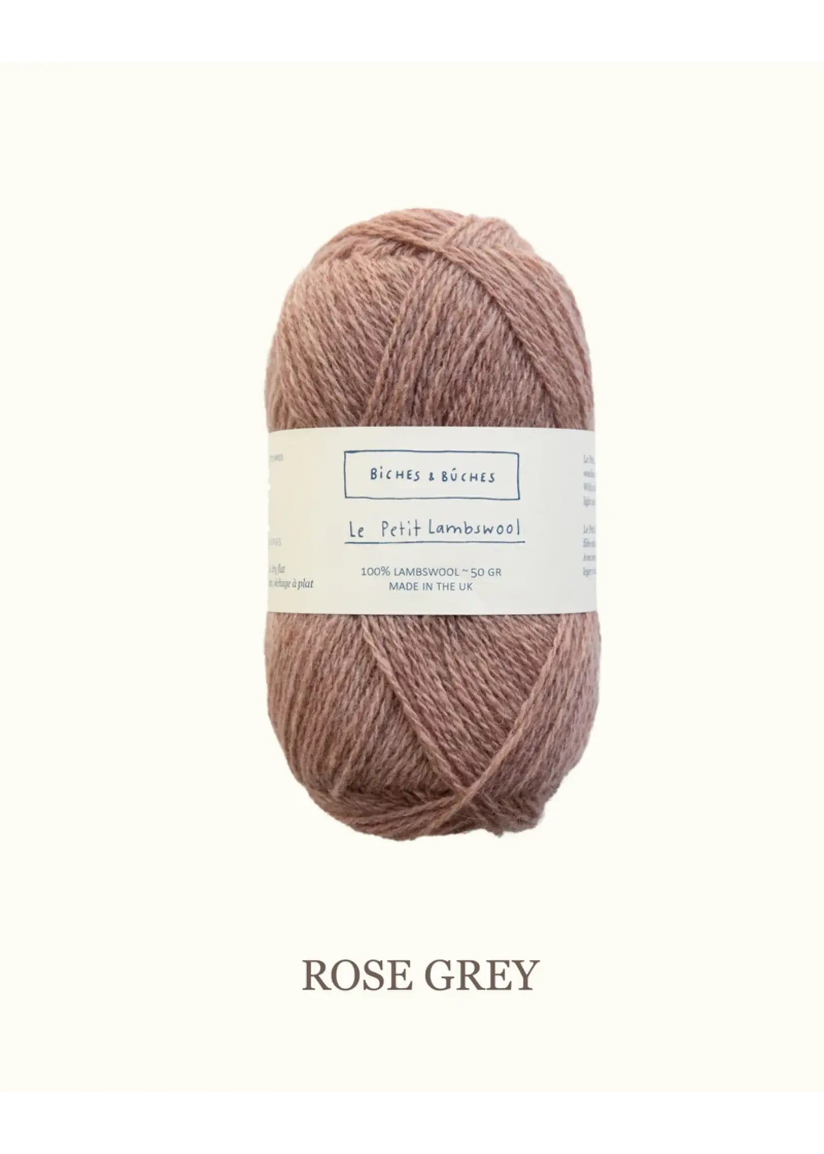 Biches et Bûches Le Petit Lambswool 50 gr  Rose Grey