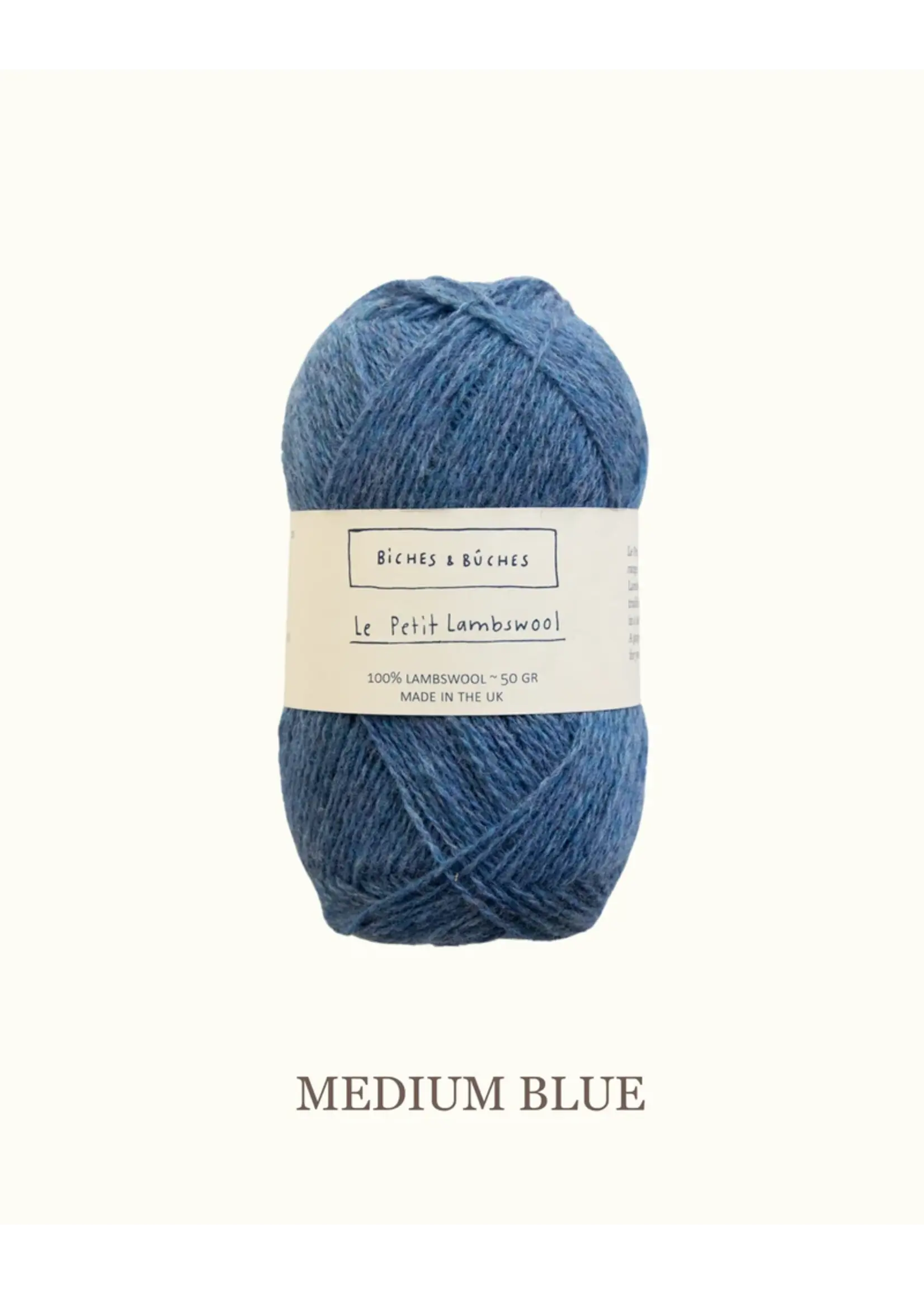 Biches et Bûches Le Petit Lambswool 50 gr  Medium Blue