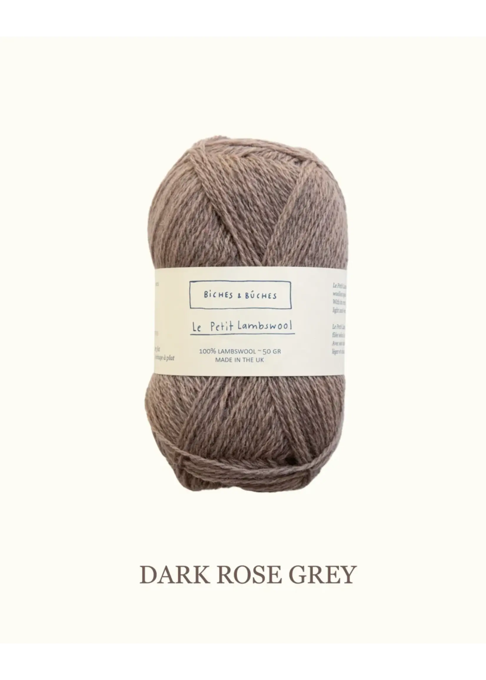 Biches et Bûches Le Petit Lambswool 50 gr Dark Rose Grey