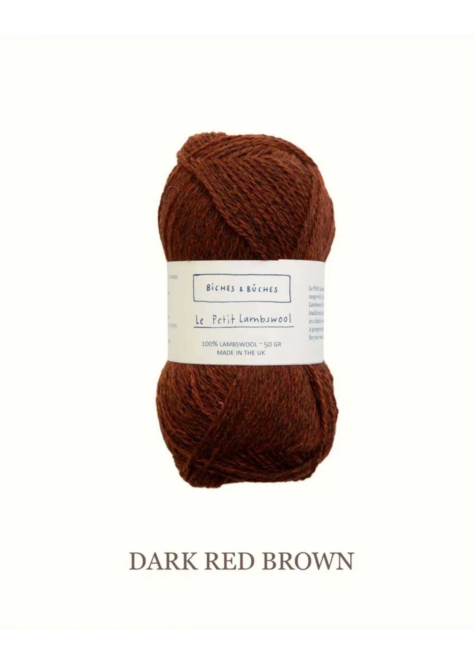 Biches et Bûches Le Petit Lambswool 50 gr Dark Red Brown