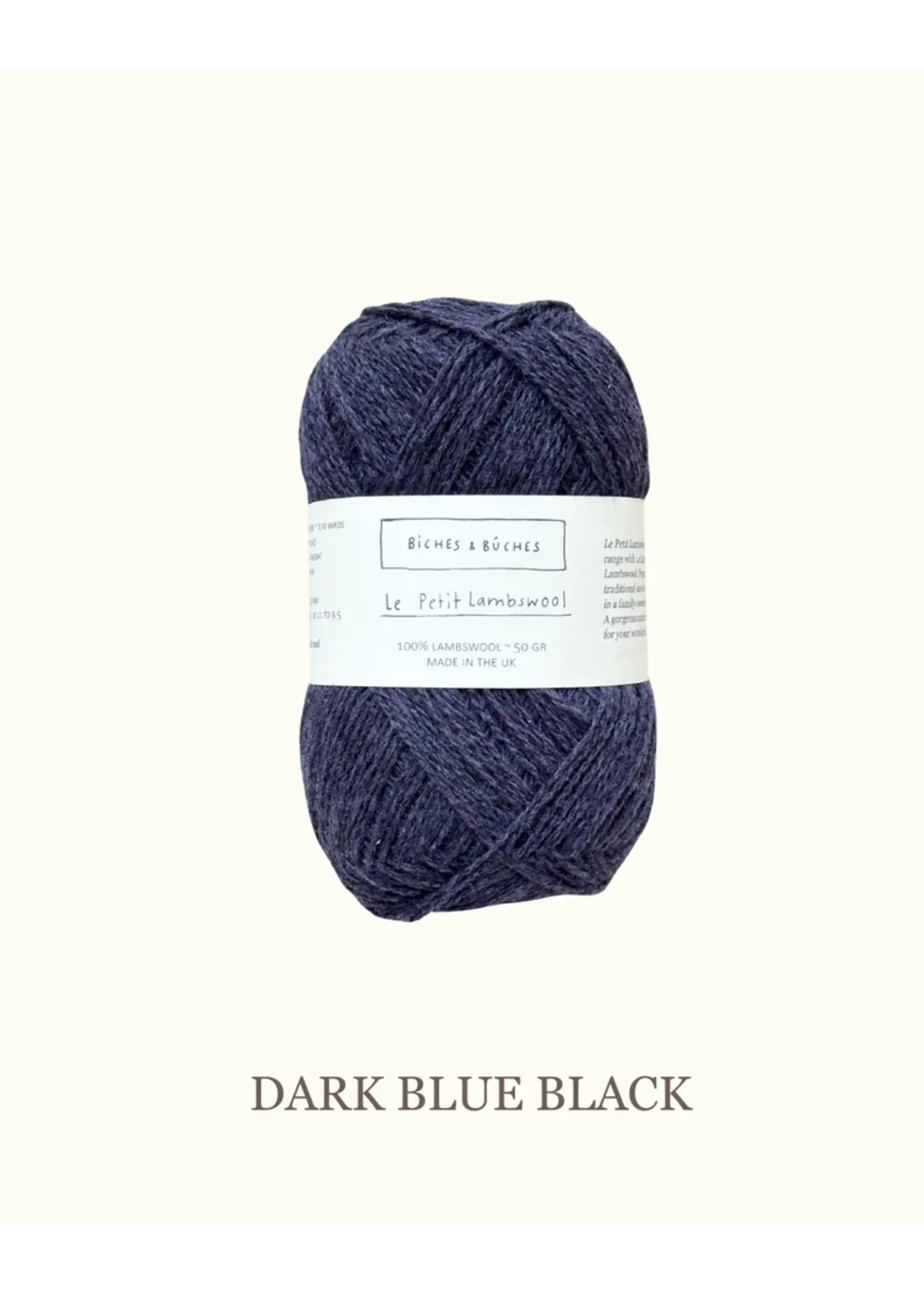 Biches et Bûches Le Petit Lambswool 50 gr  Dark Blue Black