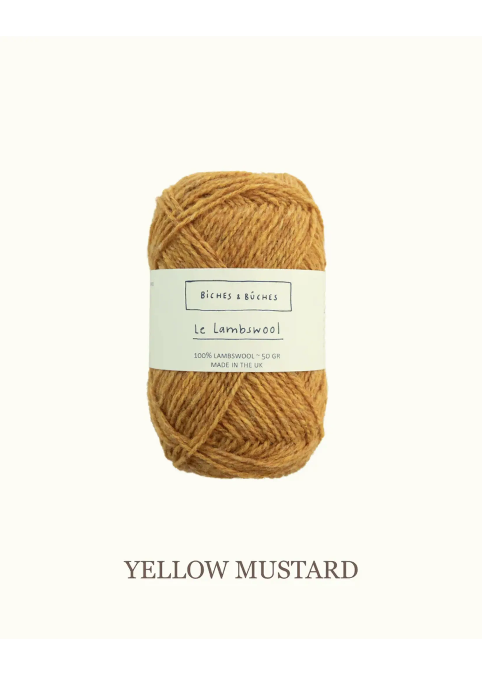 Biches et Bûches Le Lambswool 50 gr Yellow Mustard