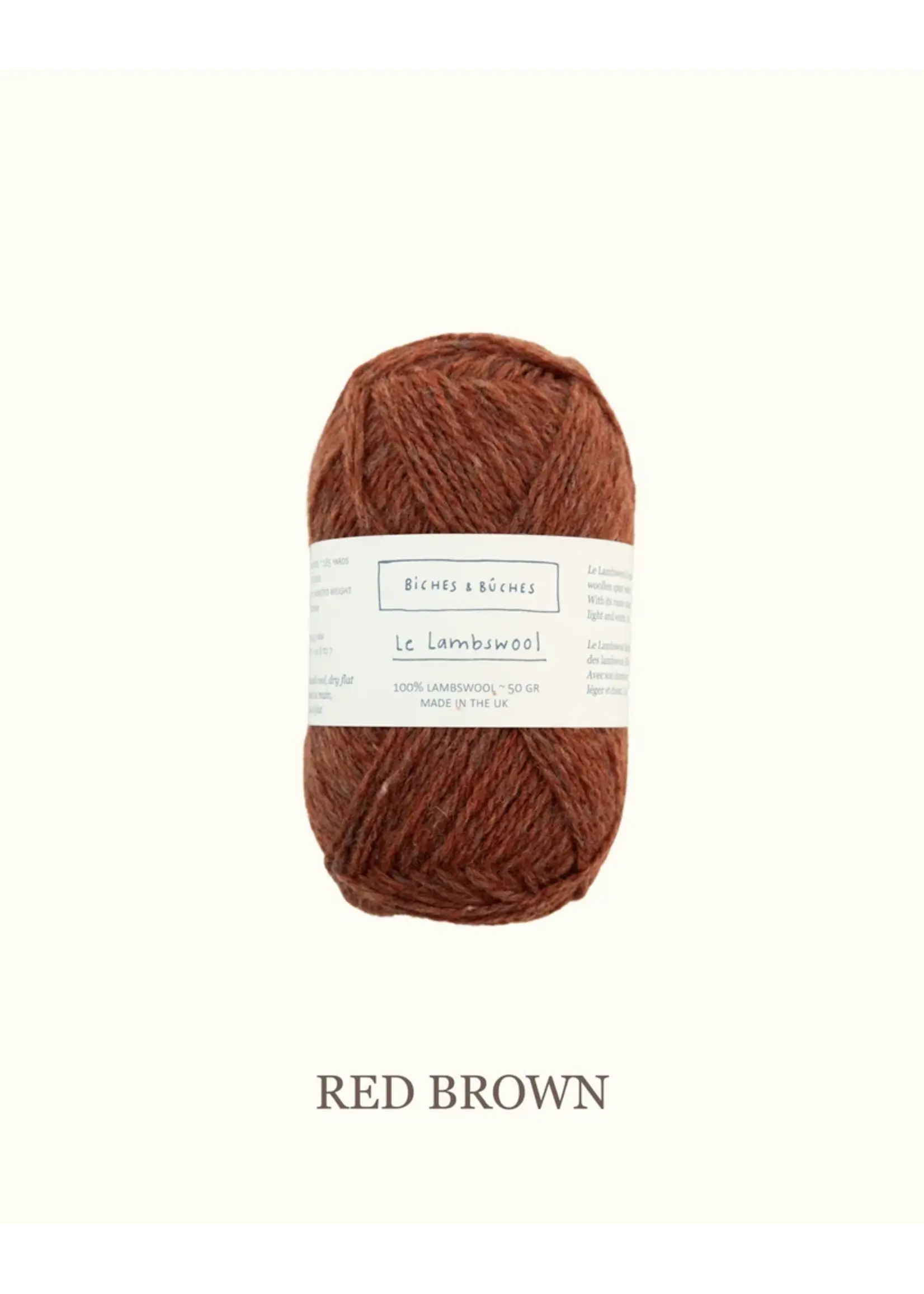 Biches et Bûches Le Lambswool 50 gr Red Brown